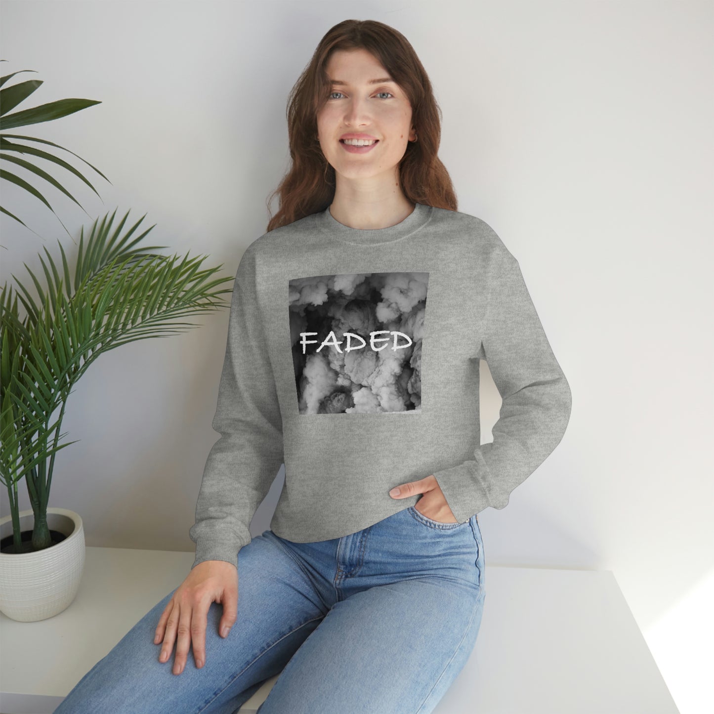 "Faded Gray" Unisex Crewneck Sweatshirt