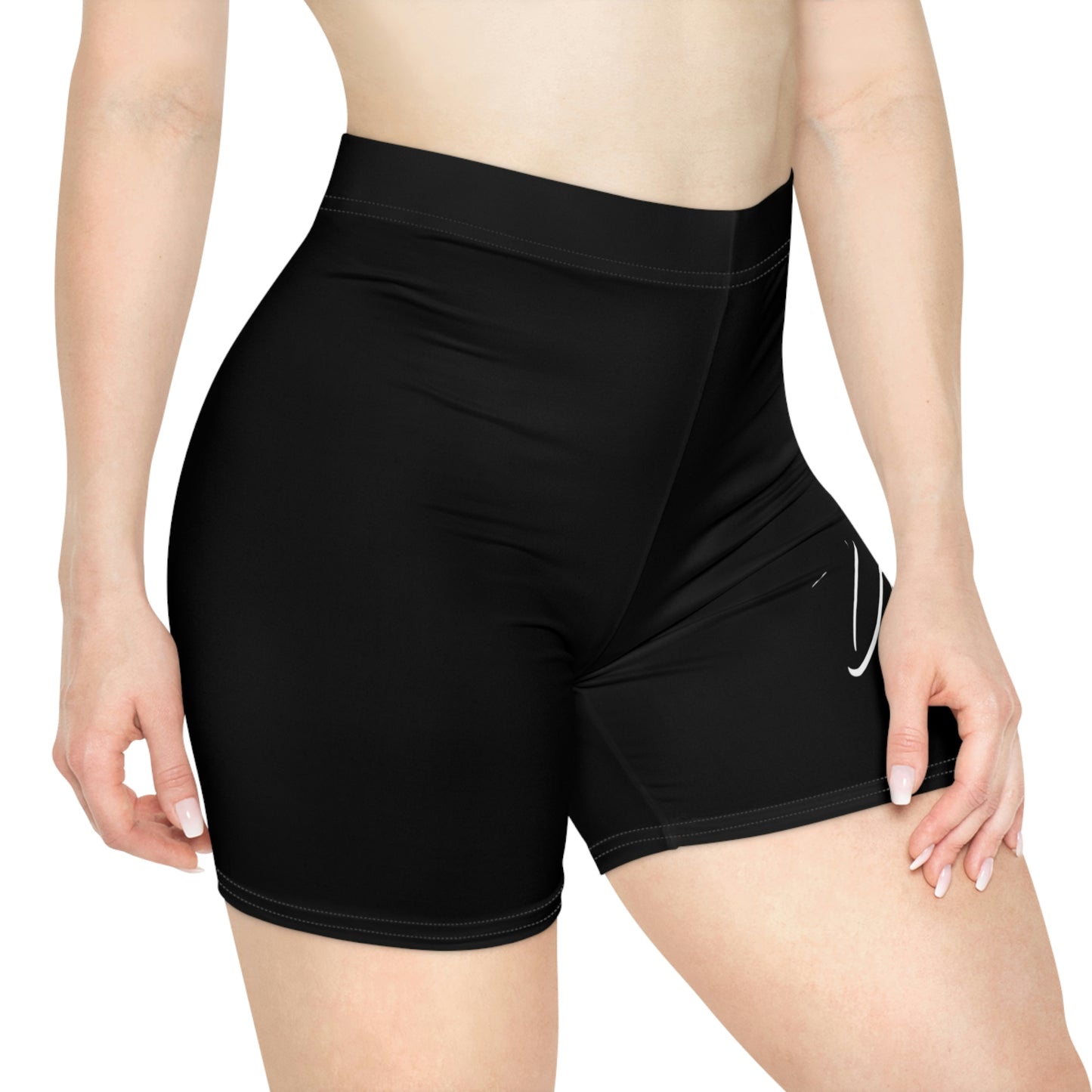 White Women's Biker Shorts