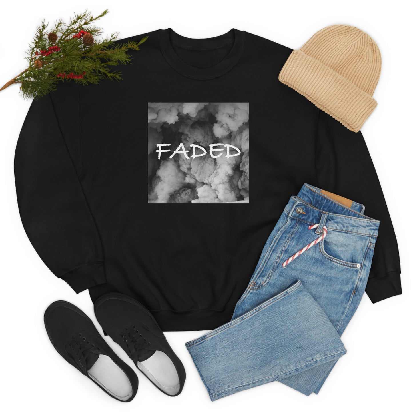 "Faded Gray" Unisex Crewneck Sweatshirt
