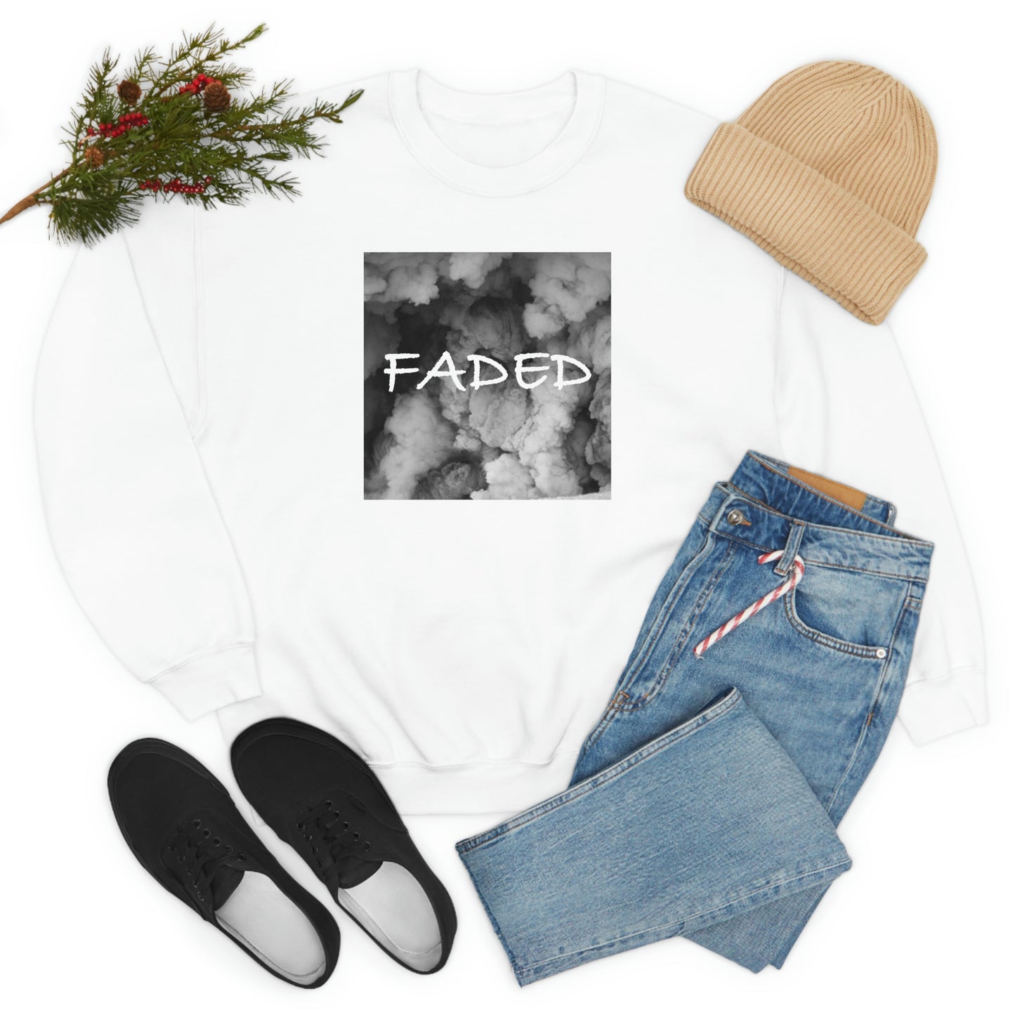 "Faded Gray" Unisex Crewneck Sweatshirt