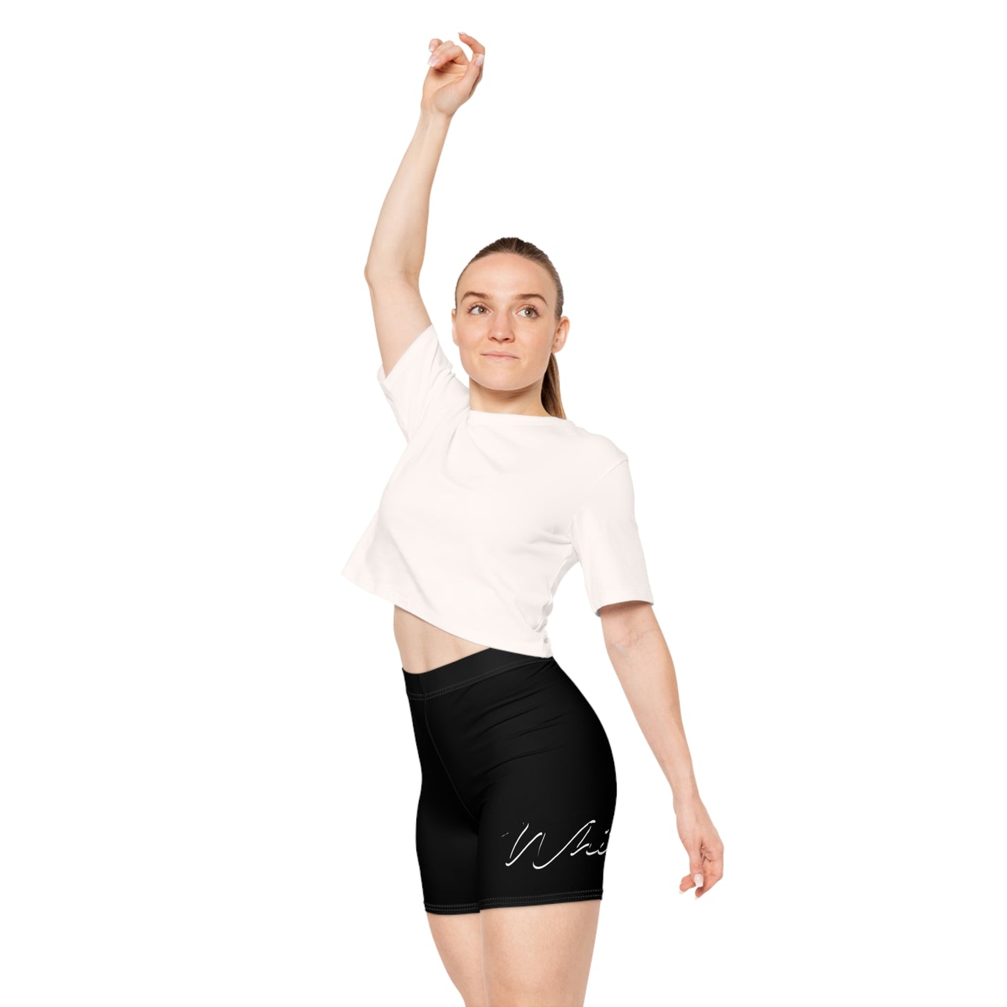 White Women's Biker Shorts