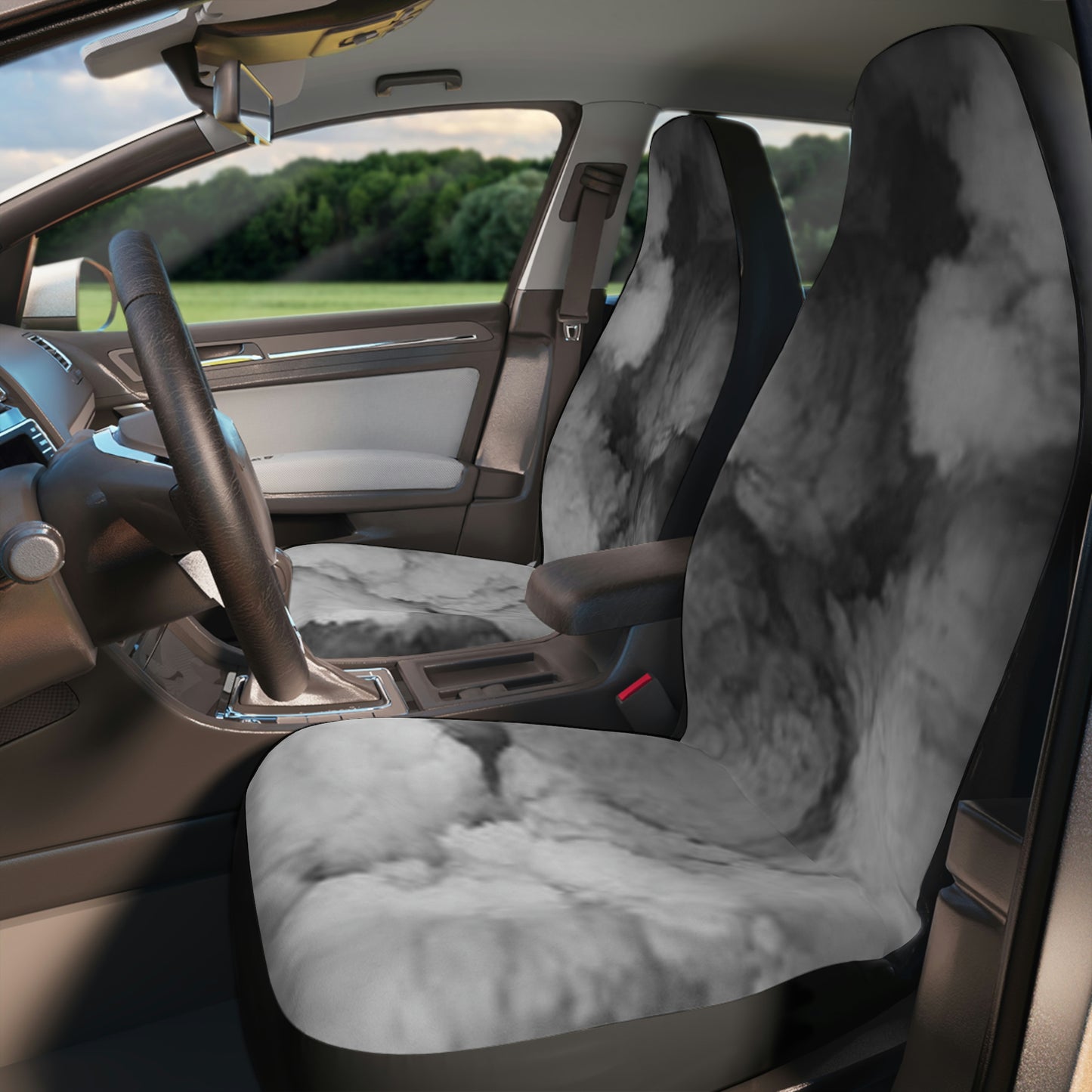 "Faded Gray" Polyester Car Seat Covers