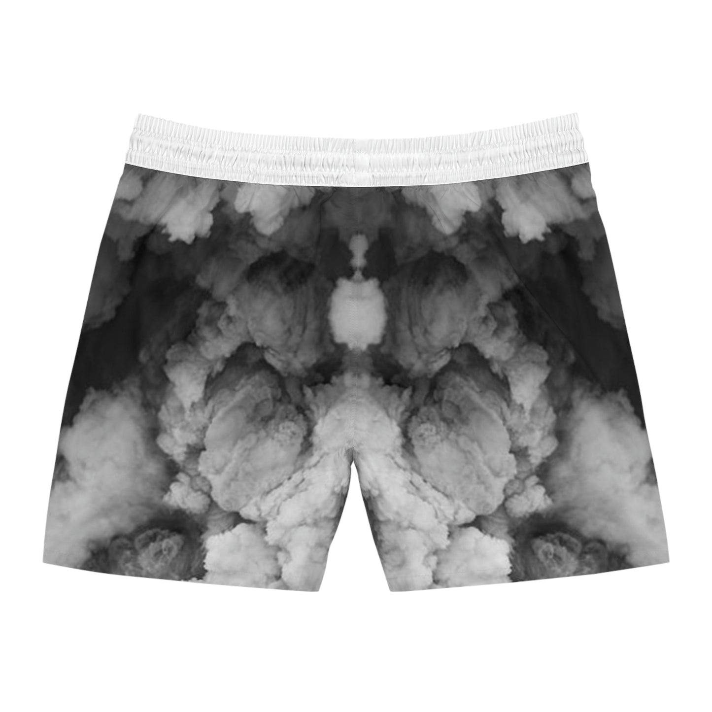 "Faded Gray" Mid-Length Swim Shorts