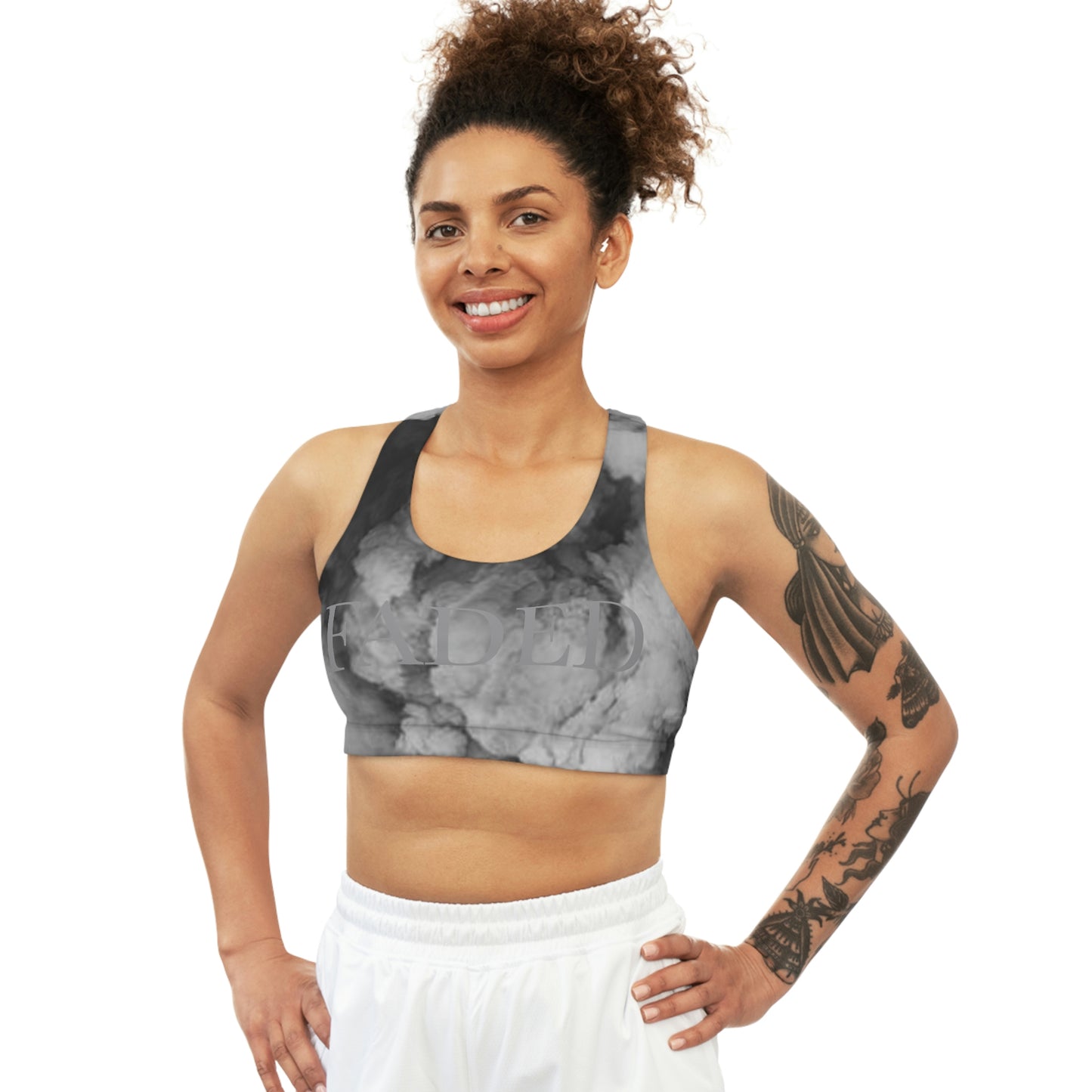 "Faded Gray" Sports Bra