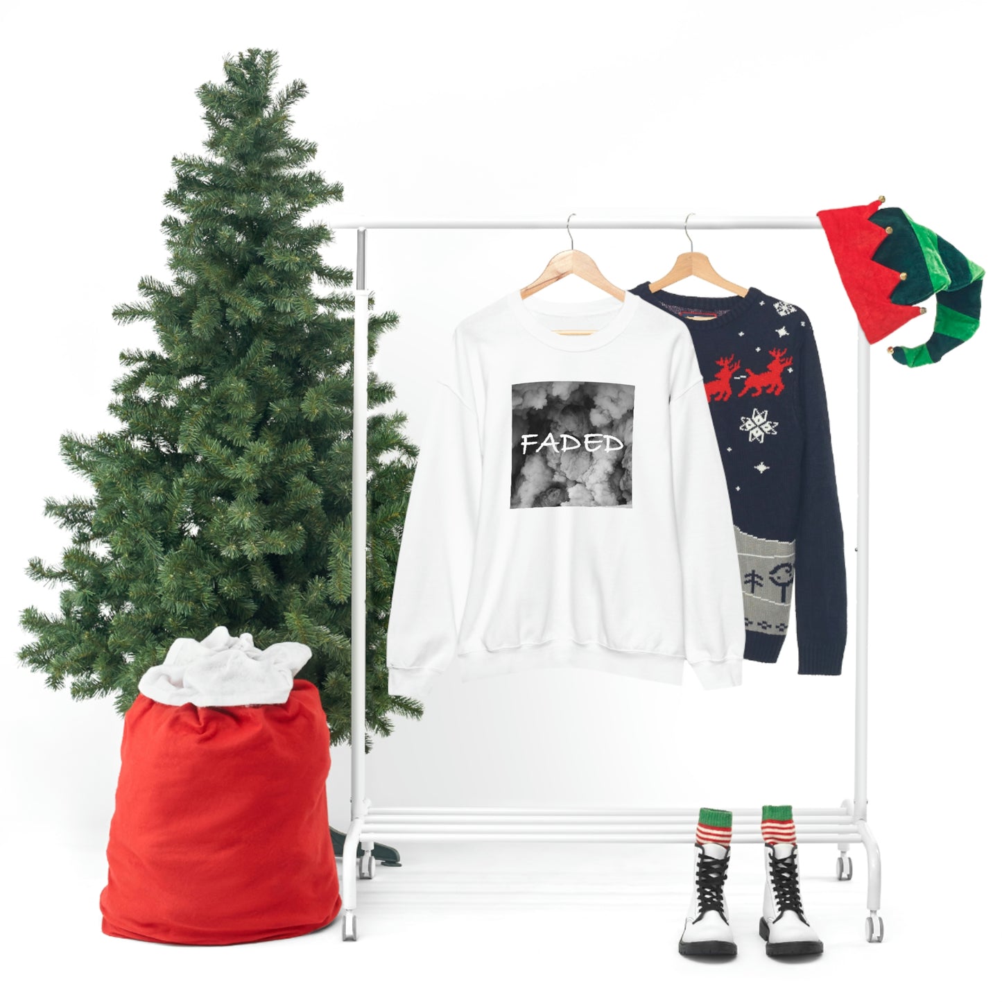 "Faded Gray" Unisex Crewneck Sweatshirt