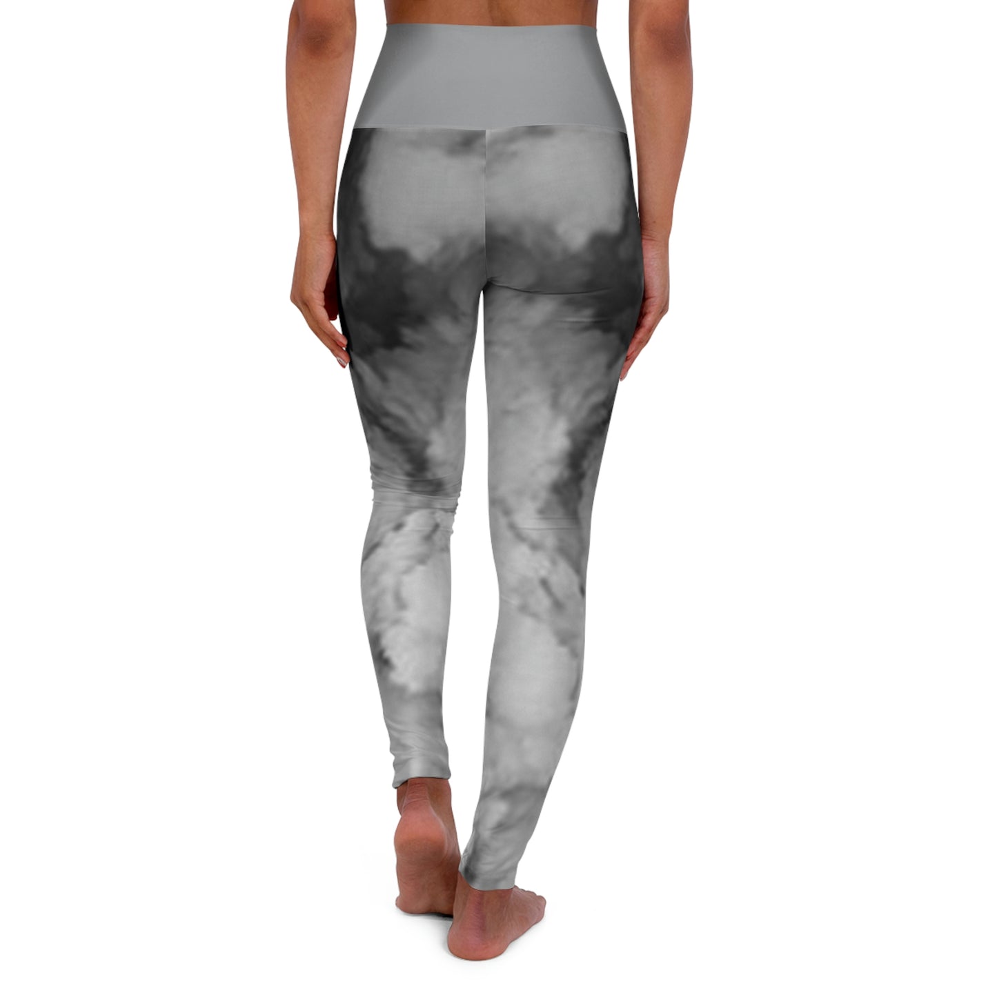 "Faded Gray" High Waisted Yoga Leggings
