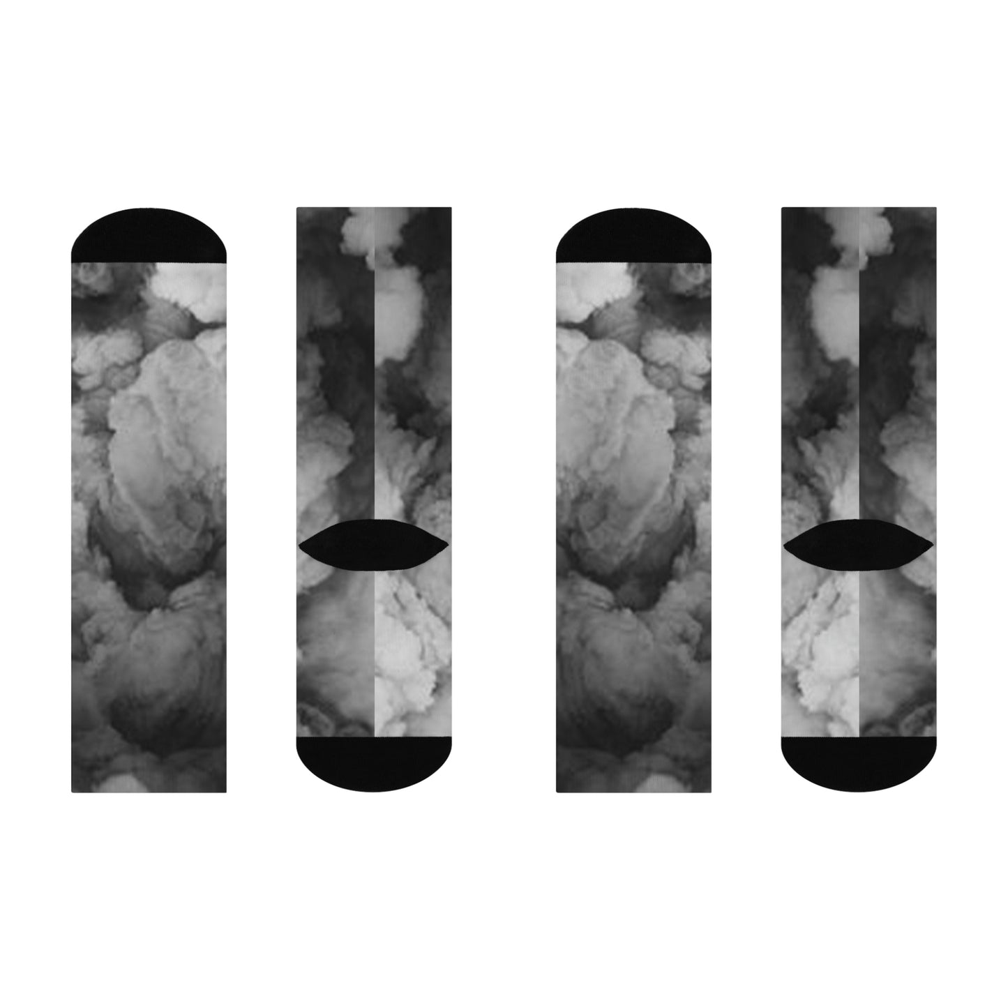 "Faded Gray" Cushioned Crew Socks