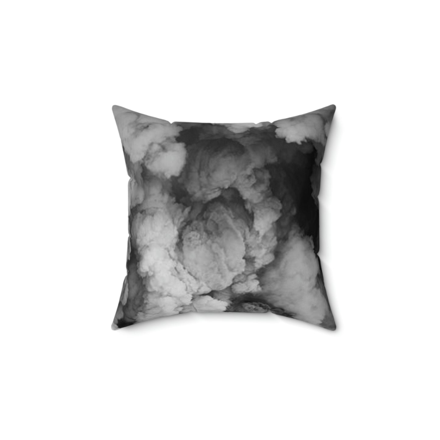 "Faded Gray" Spun Polyester Square Pillow