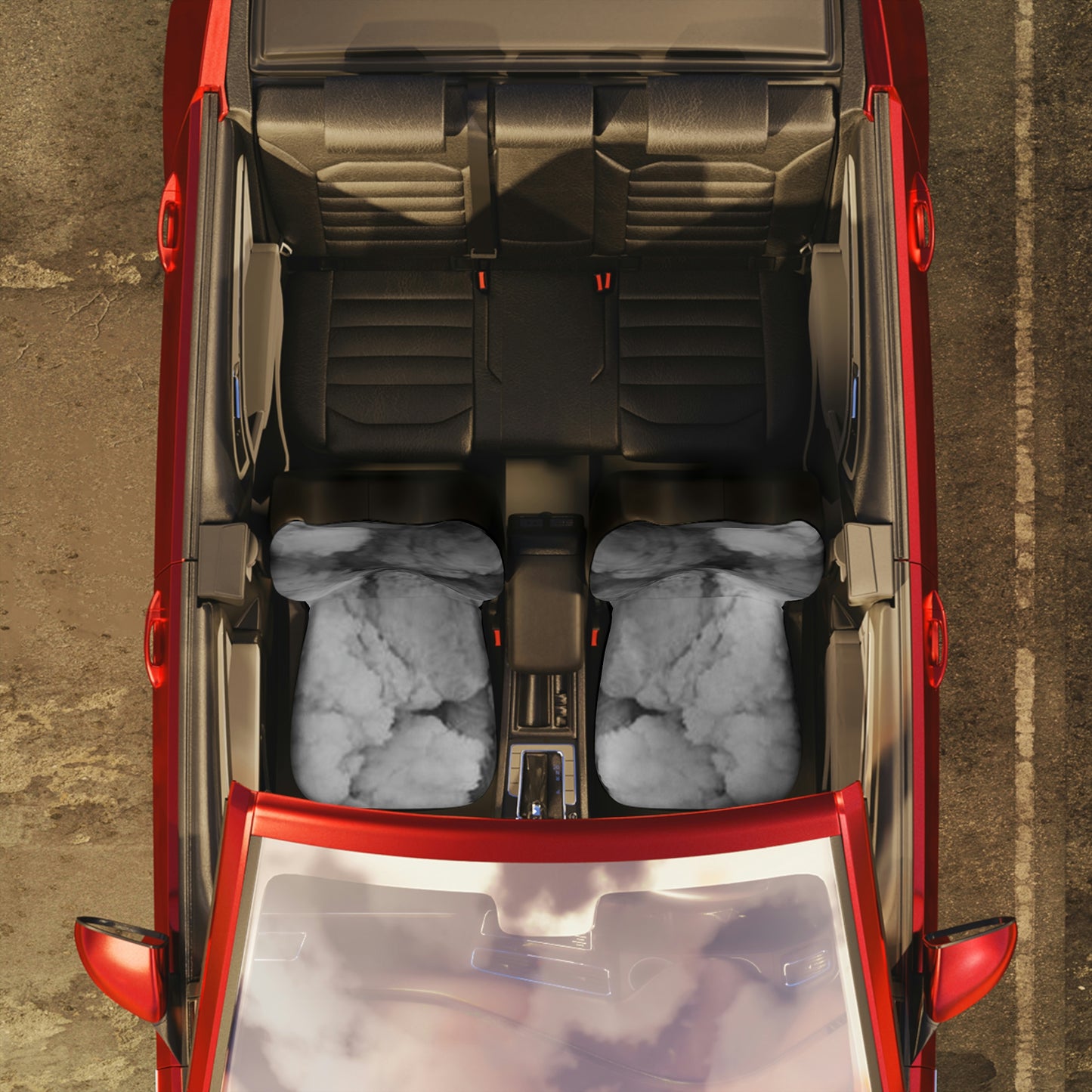 "Faded Gray" Polyester Car Seat Covers