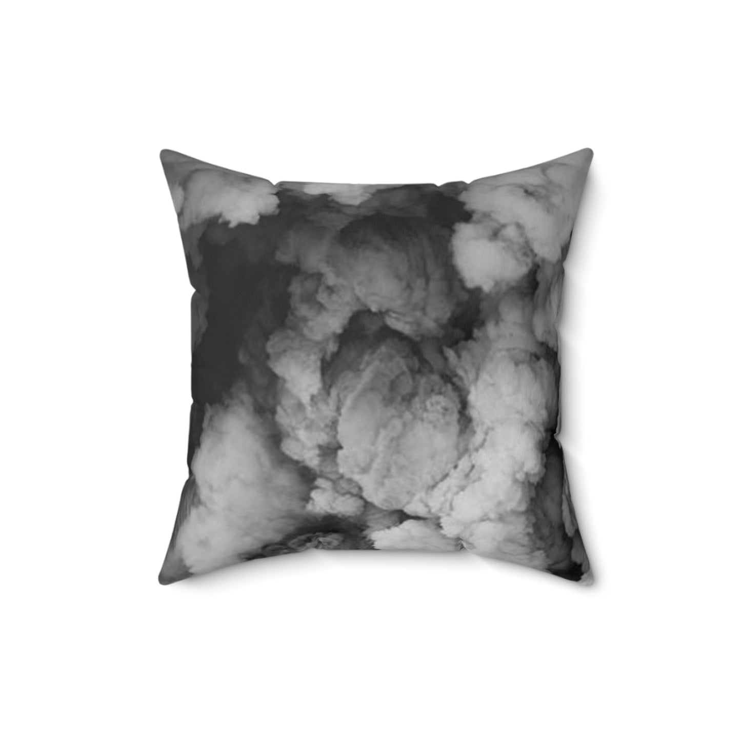 "Faded Gray" Spun Polyester Square Pillow