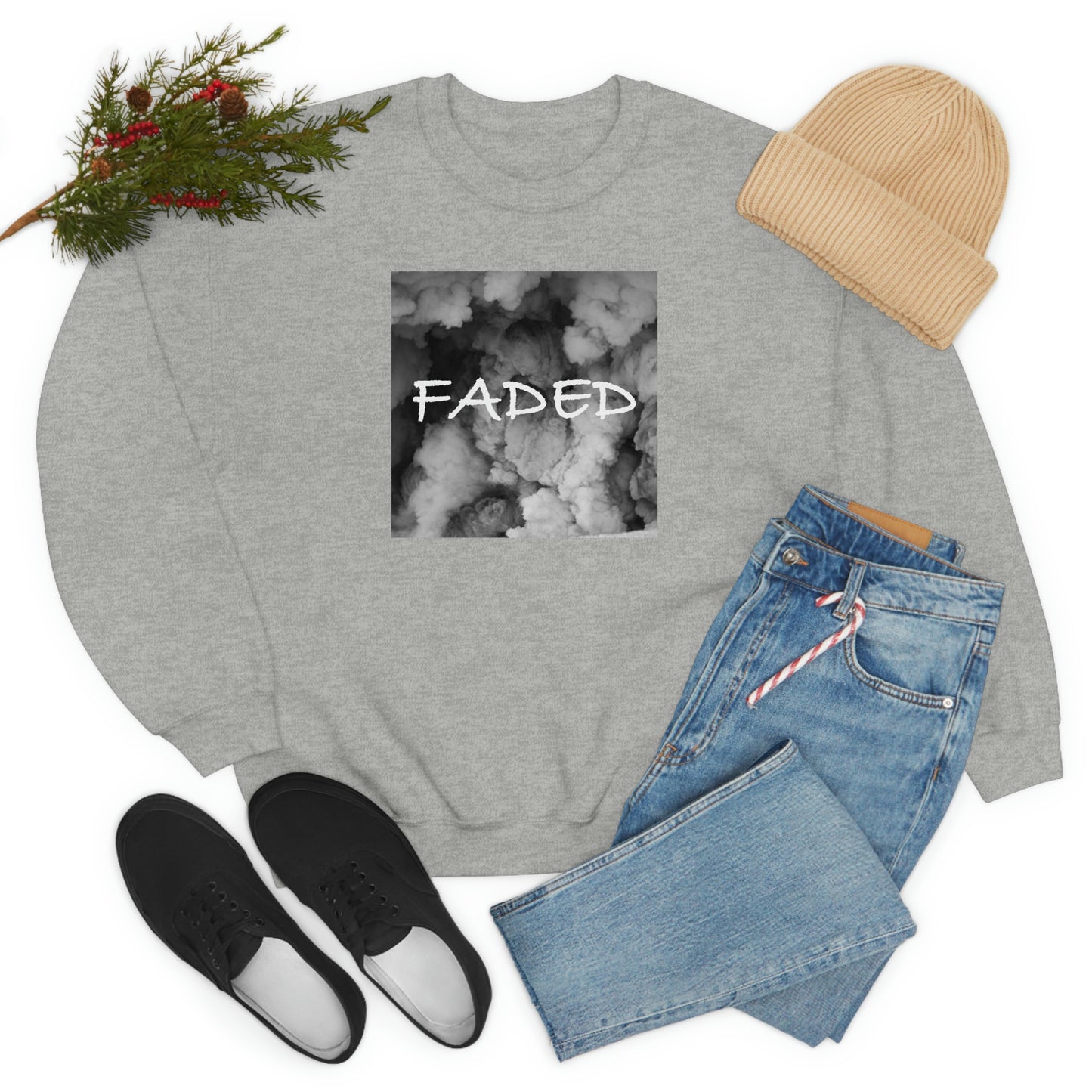 "Faded Gray" Unisex Crewneck Sweatshirt