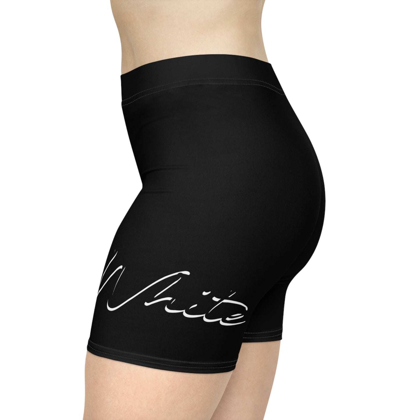 White Women's Biker Shorts