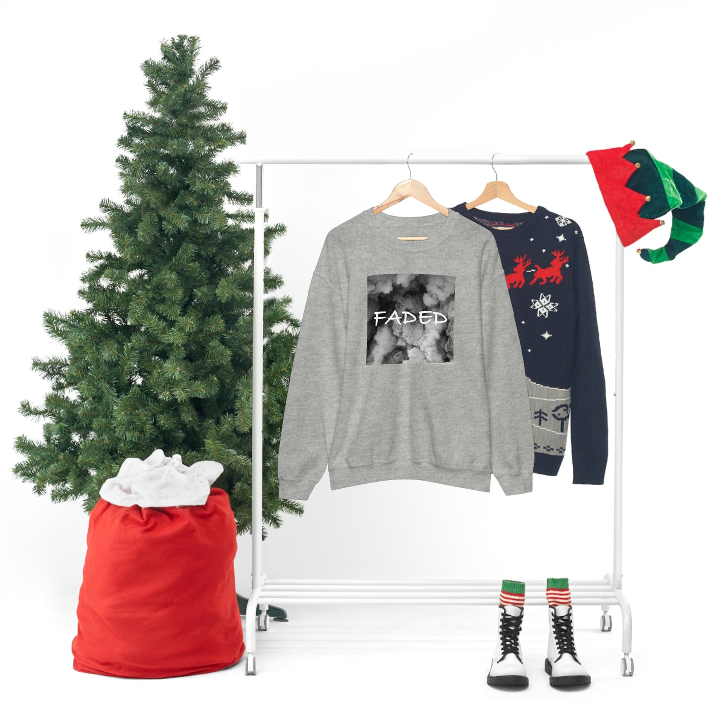 "Faded Gray" Unisex Crewneck Sweatshirt