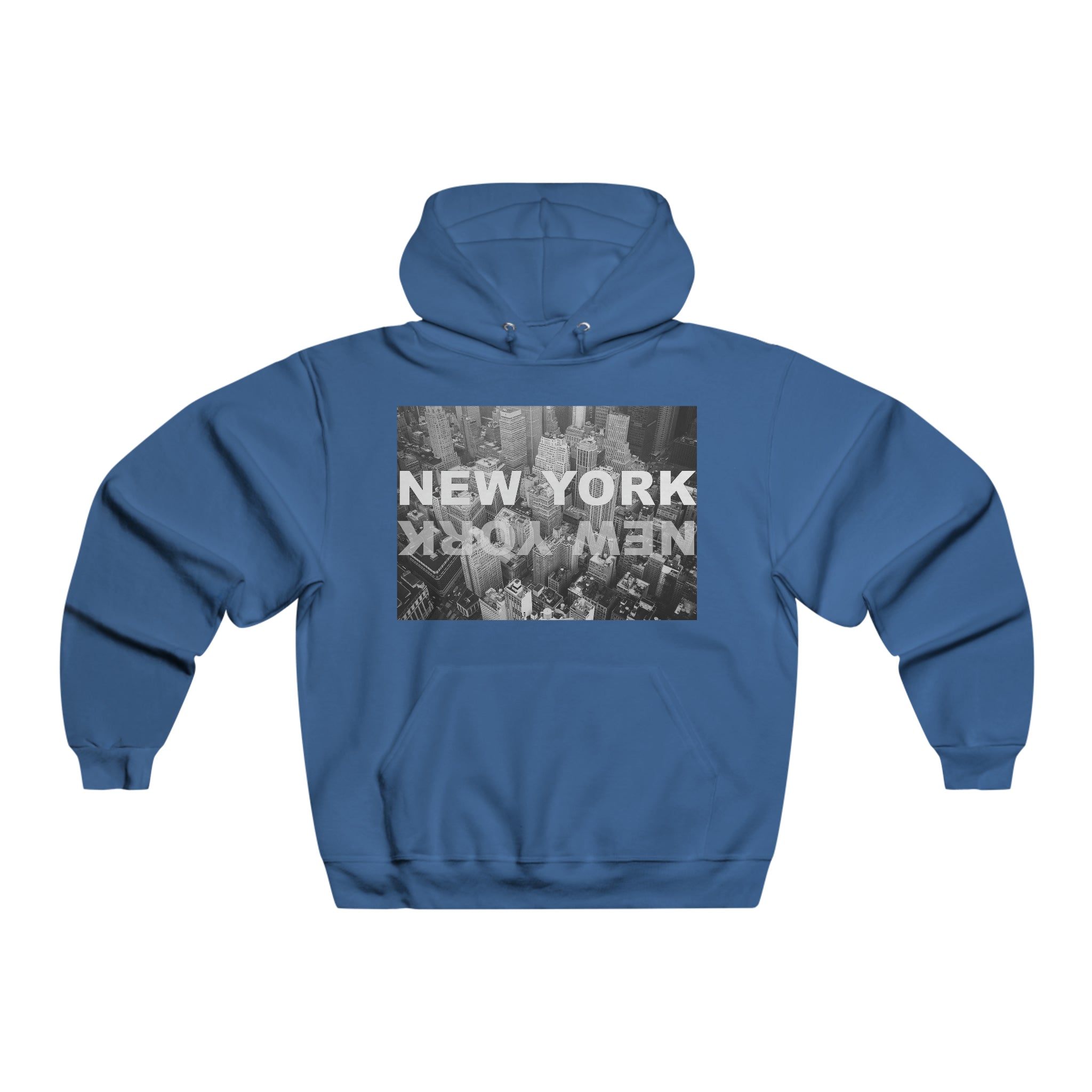 Faded Gray New York City Men's Hooded Sweatshirt