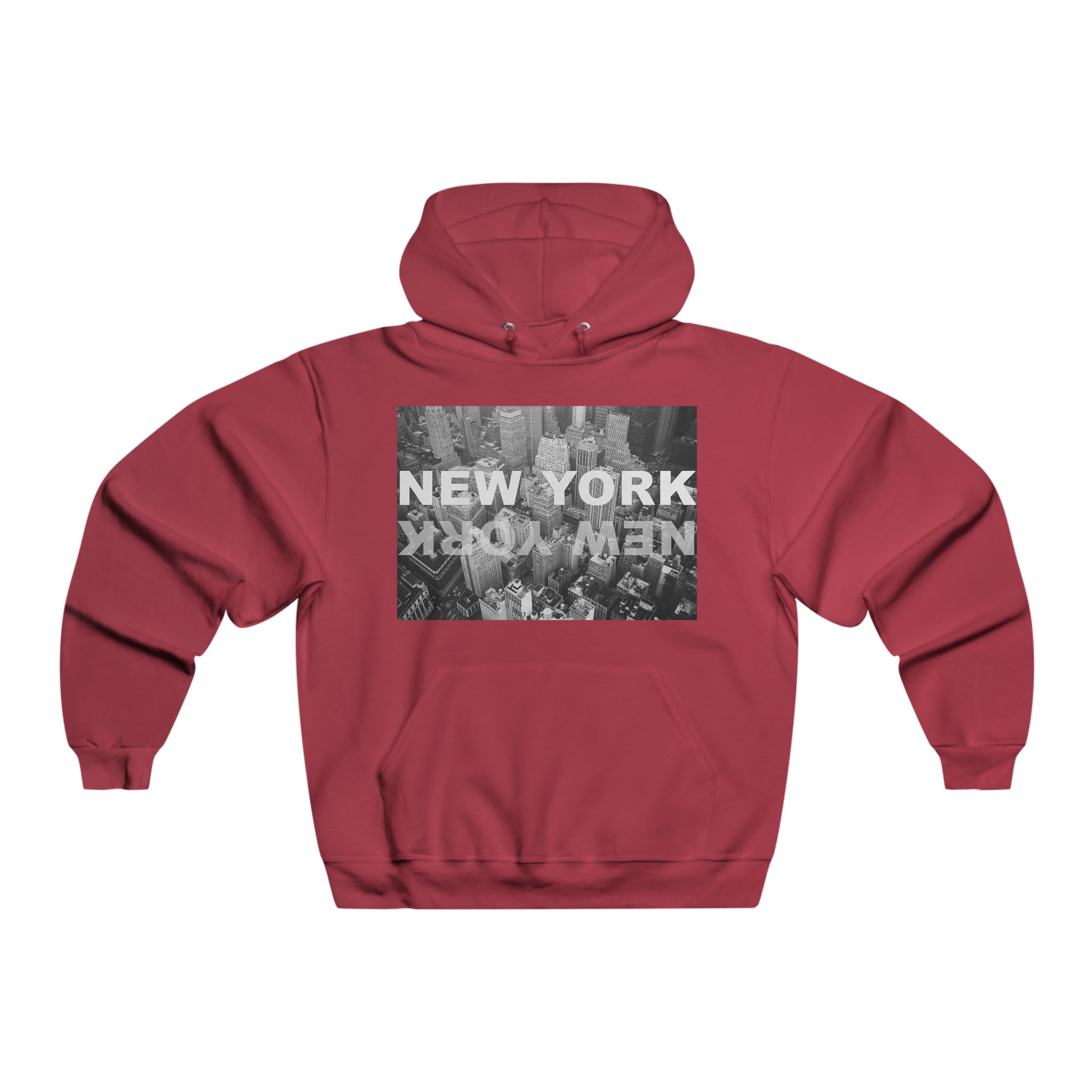 Faded Gray New York City Men's Hooded Sweatshirt
