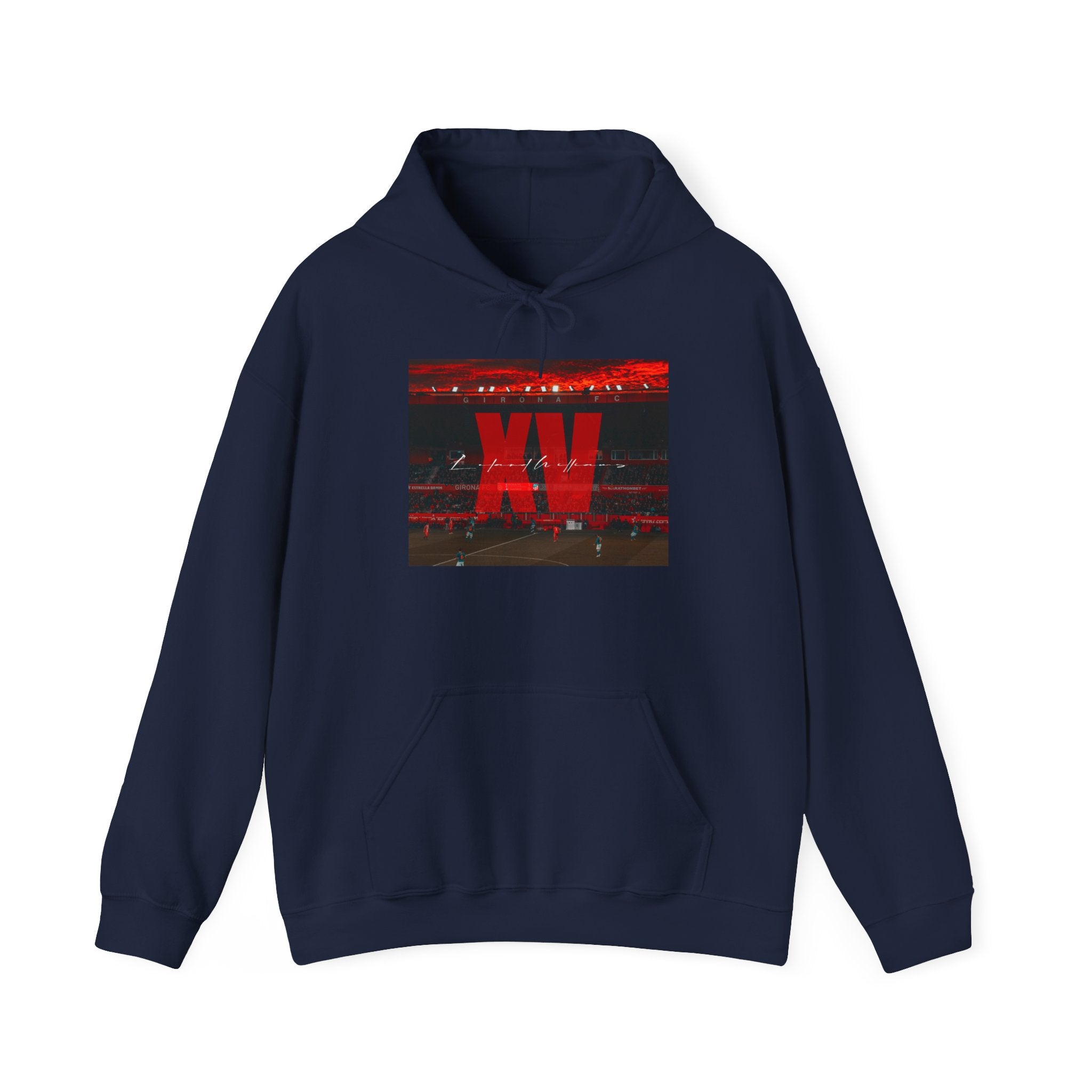 XV Red Stadium Hoodie - Sporty Graphic Pullover