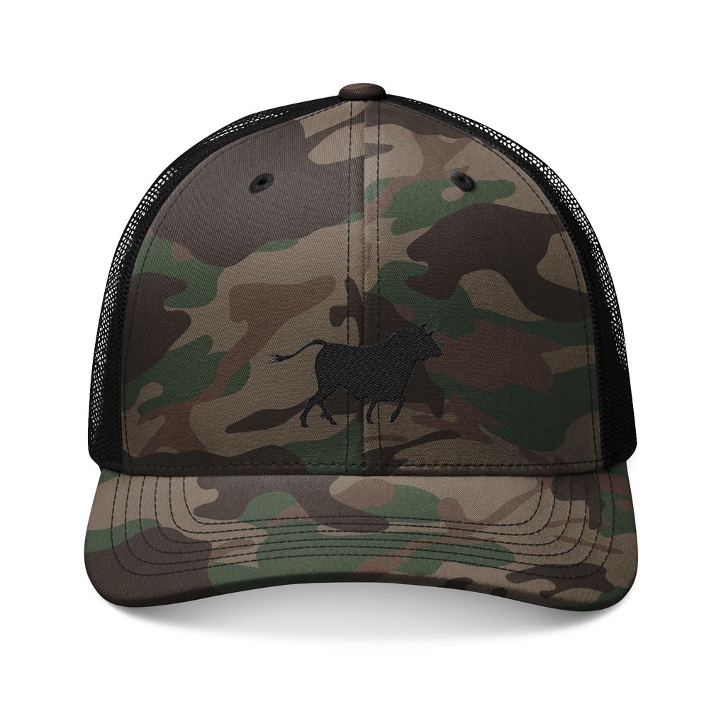 Embroidered Camo Trucker Hat