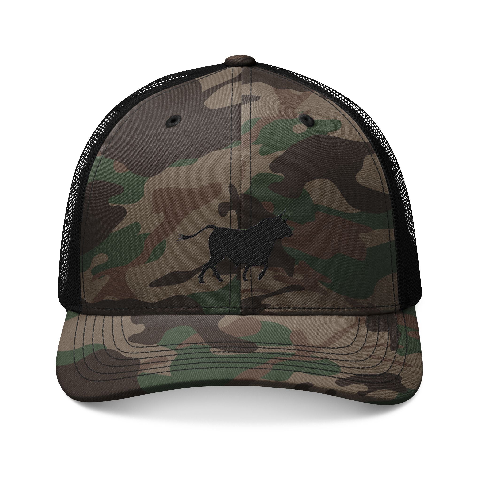Embroidered Camo Trucker Hat