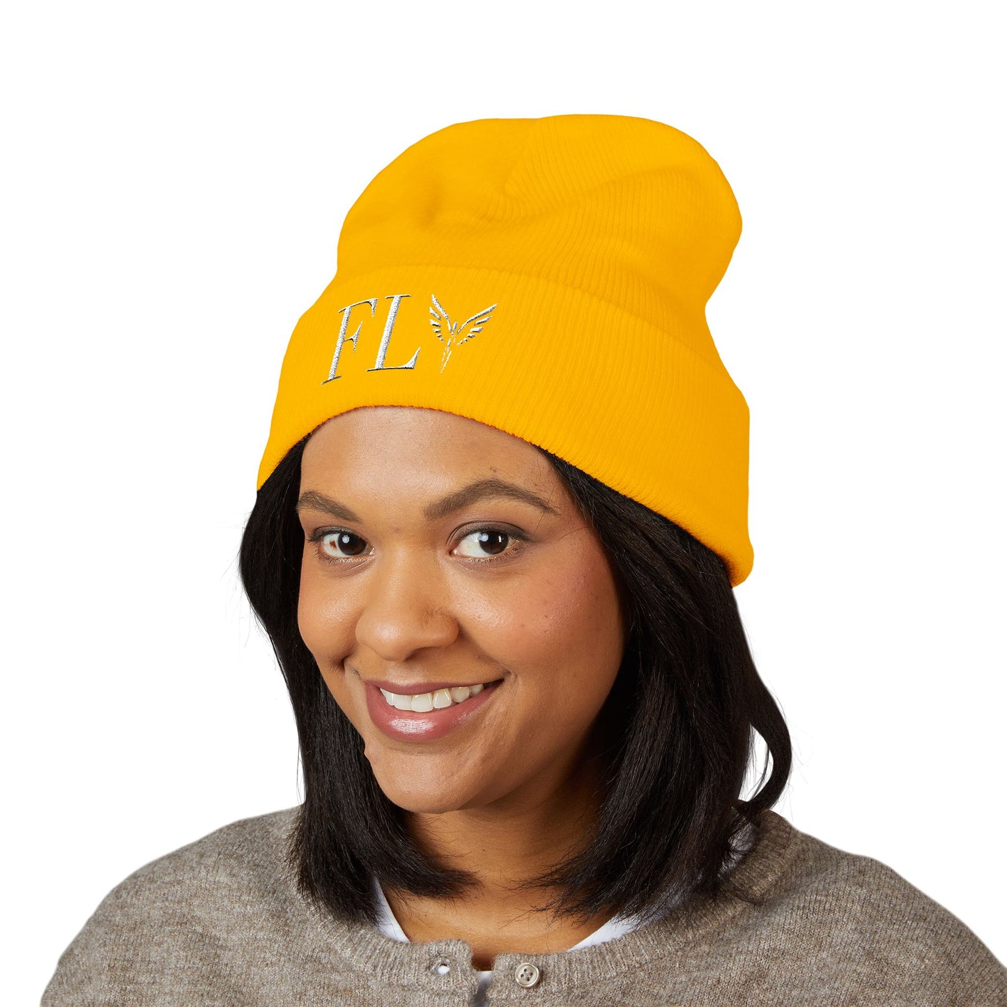 Beanie Hat - Olympian Fly Embroidered Classic Cuffed Beanie