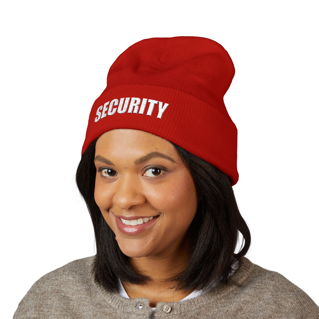 Embroidered Security Beanie