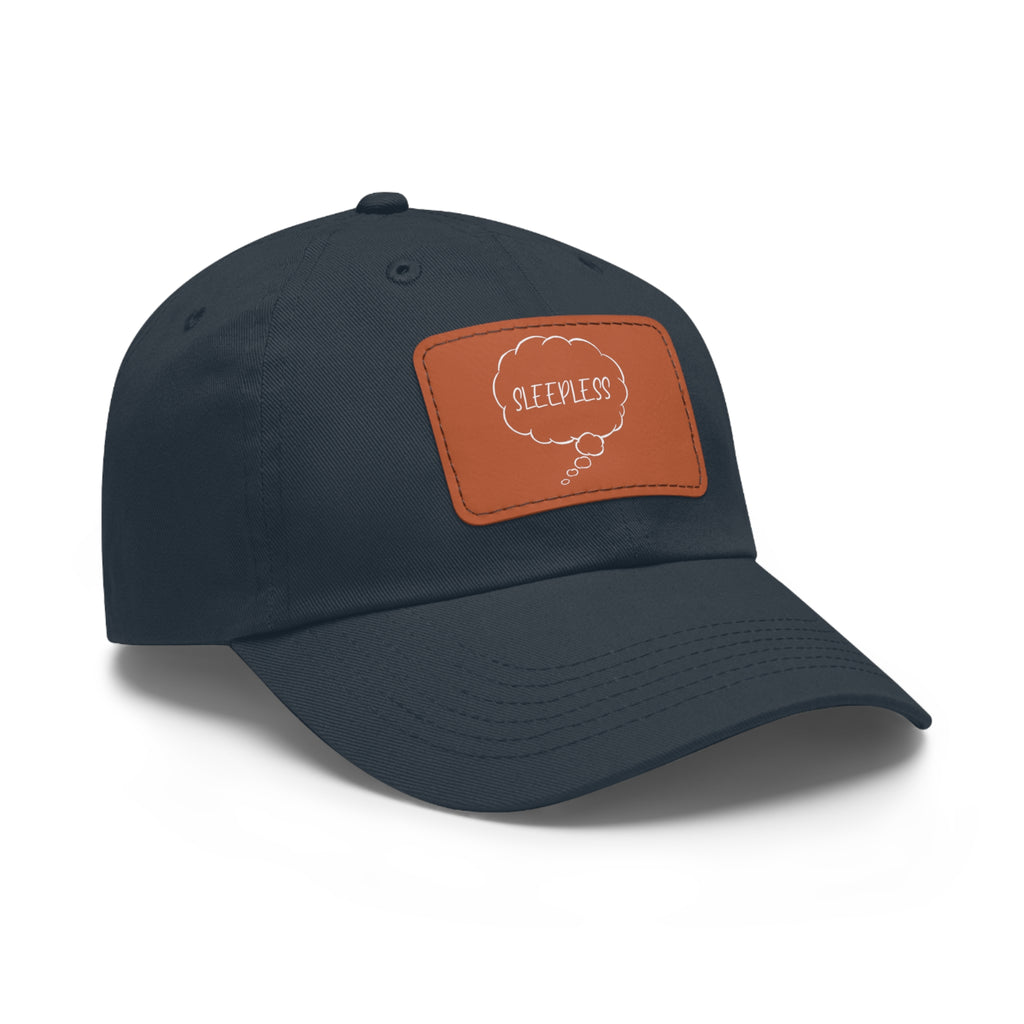 Sleepless Dad Hat with Leather Patch