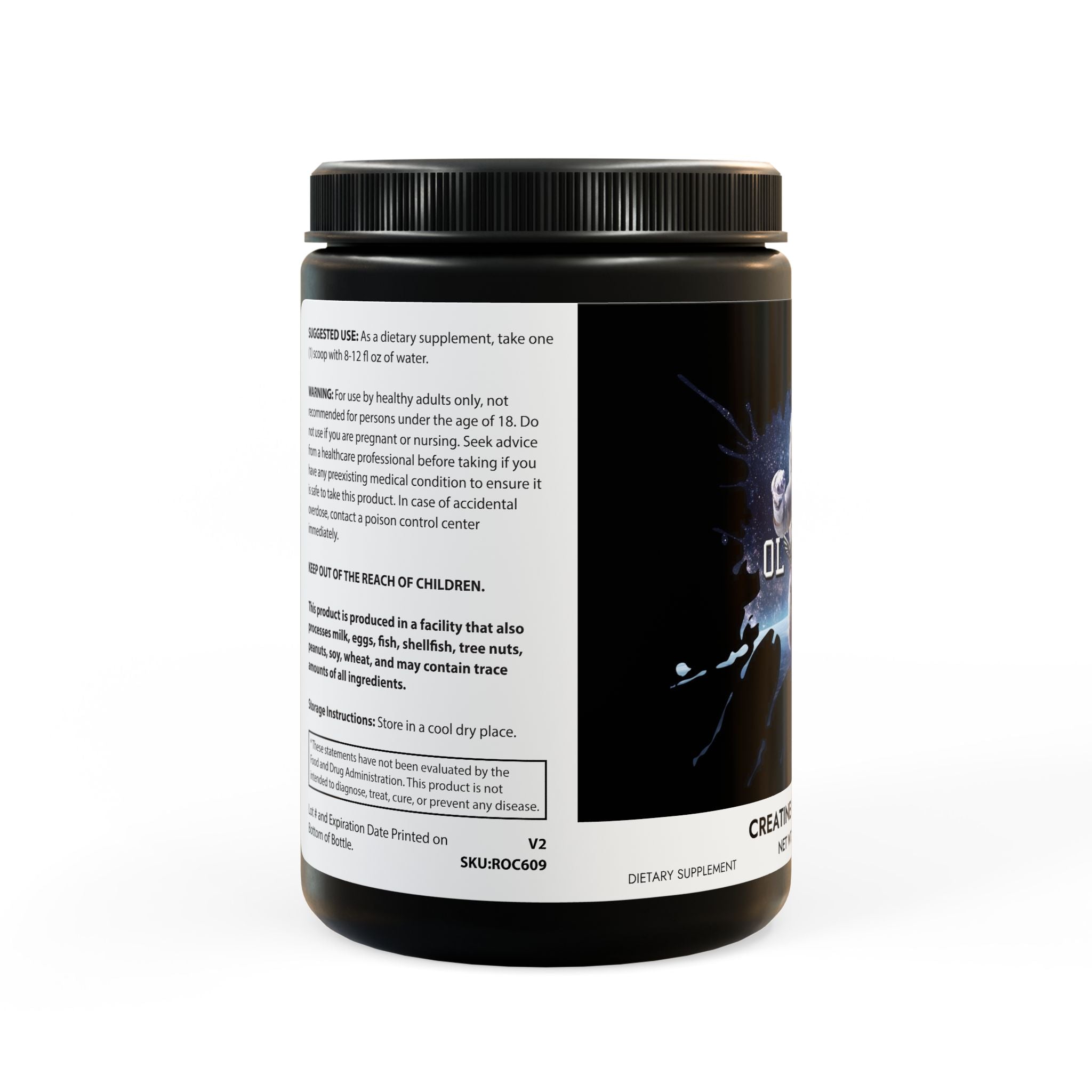 Creatine Monohydrate Supplement Powder (300g, 10.58oz)