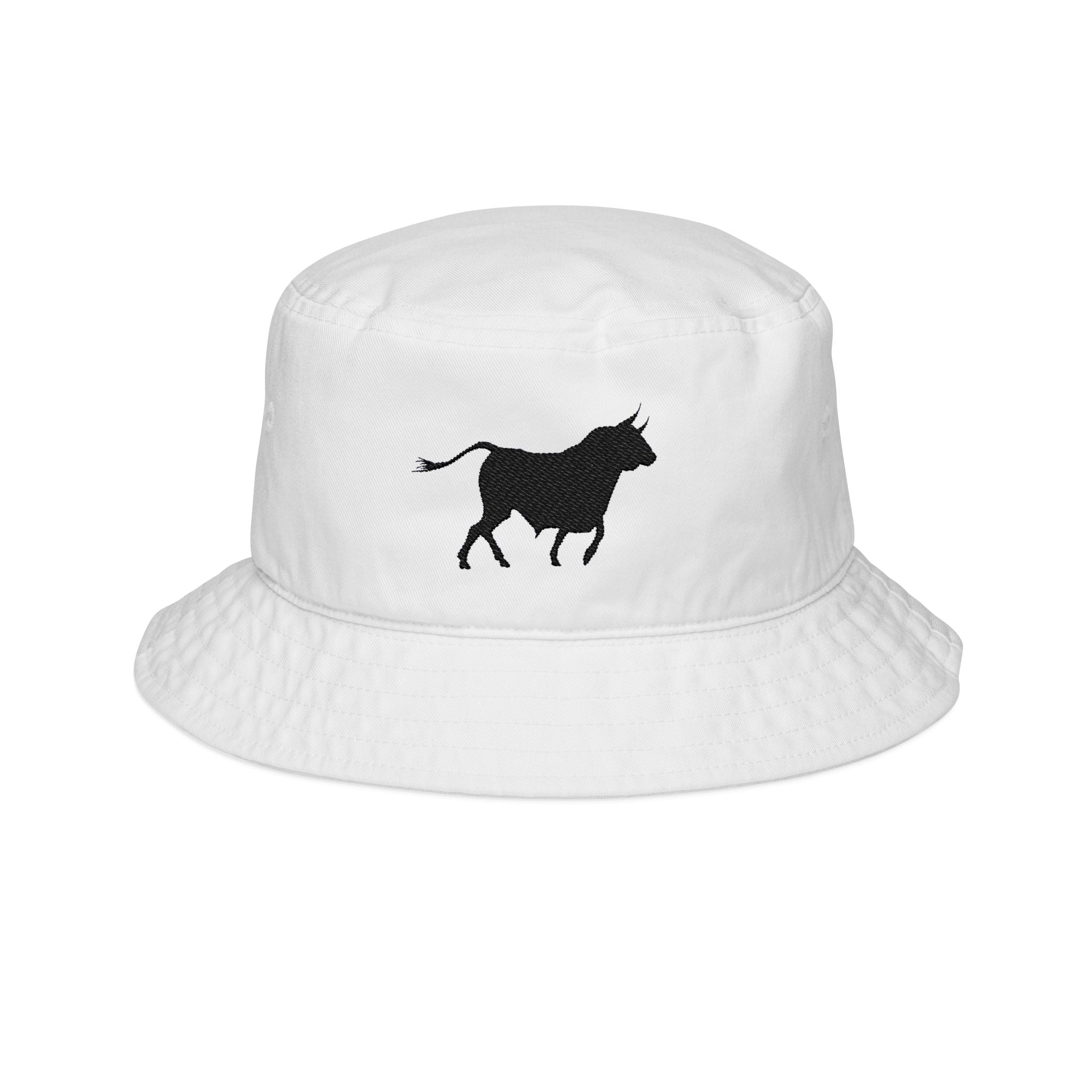Embroidered Bull Bucket Hat for Casual Style