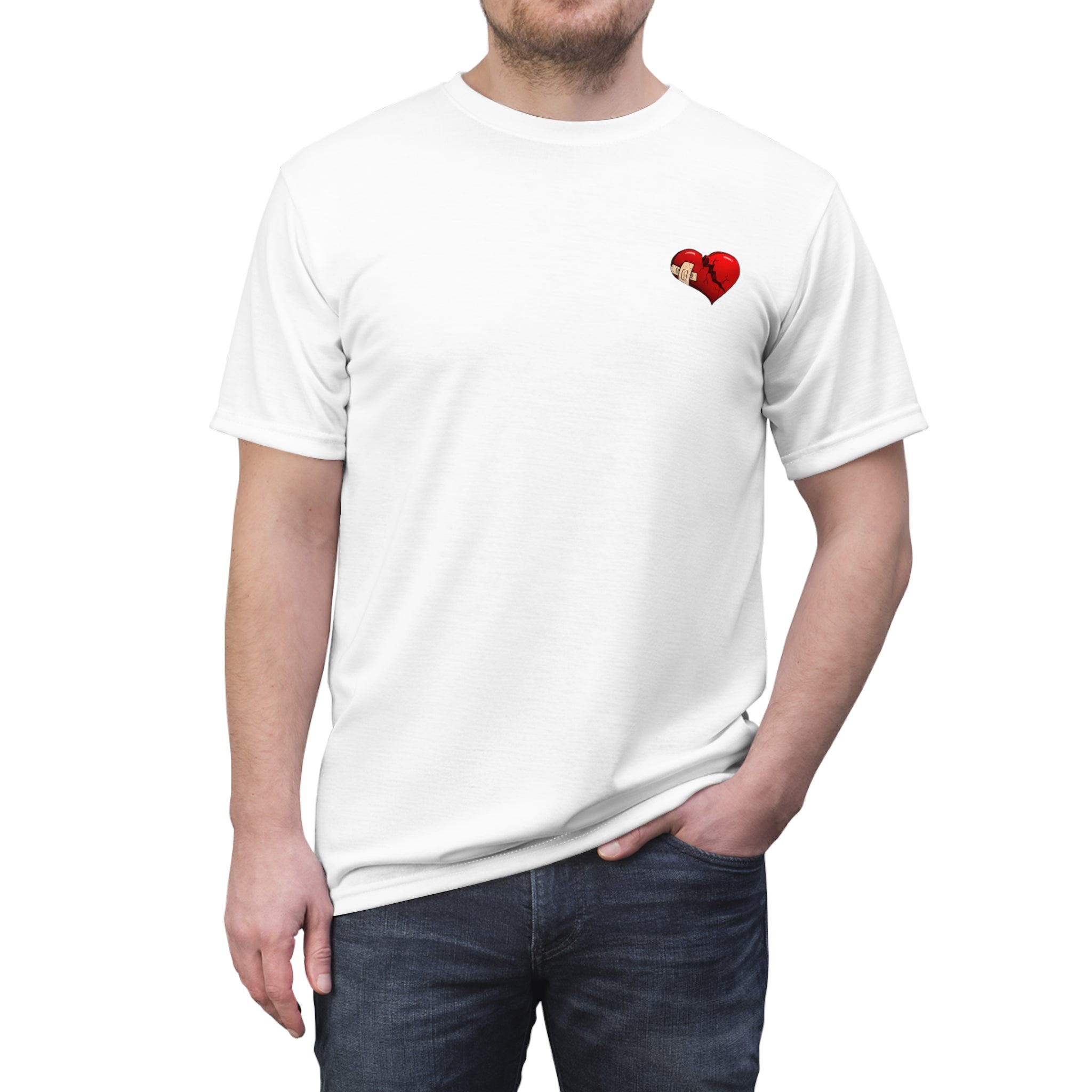 Hopstar White Tee "Heart on My Shirt"