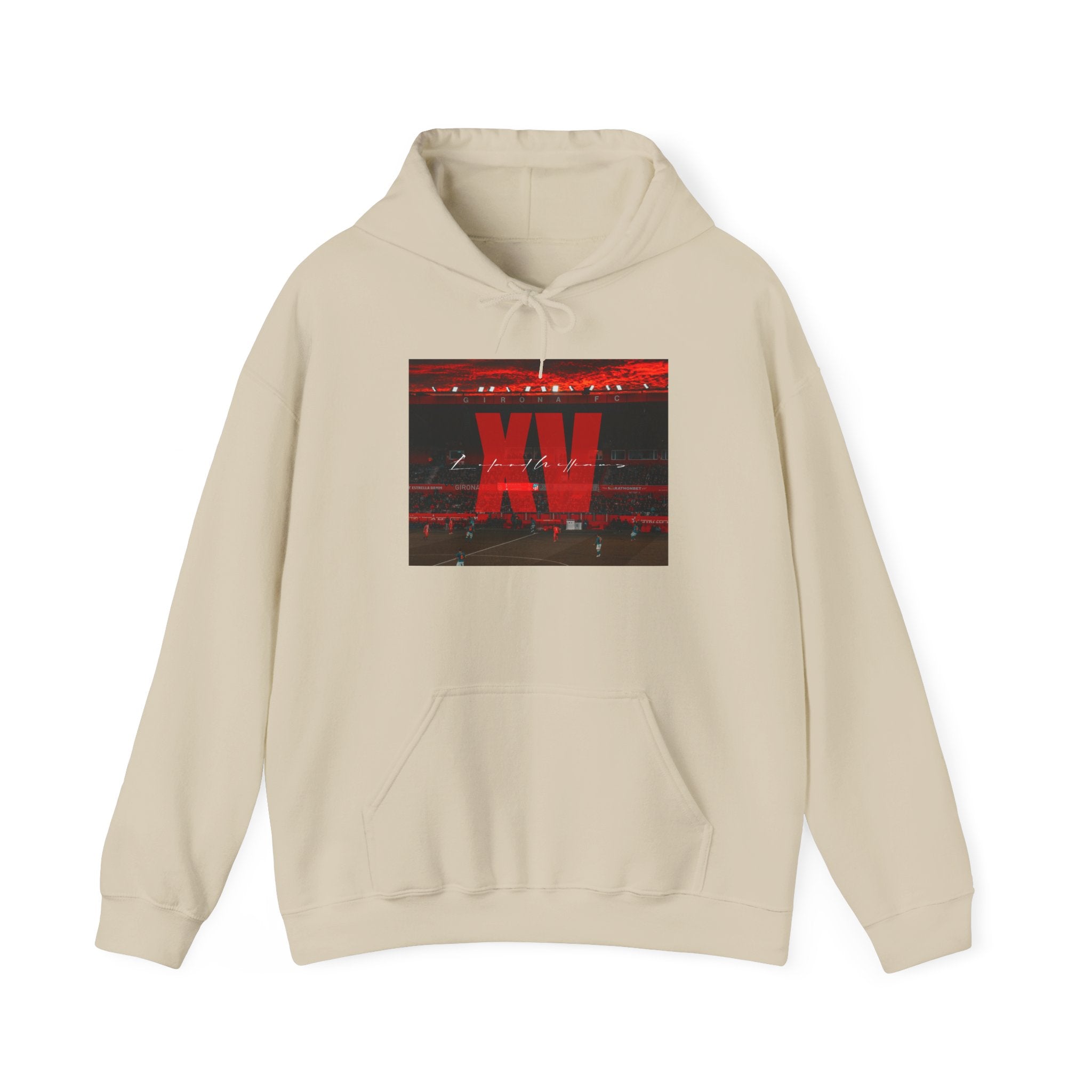 XV Red Stadium Hoodie - Sporty Graphic Pullover