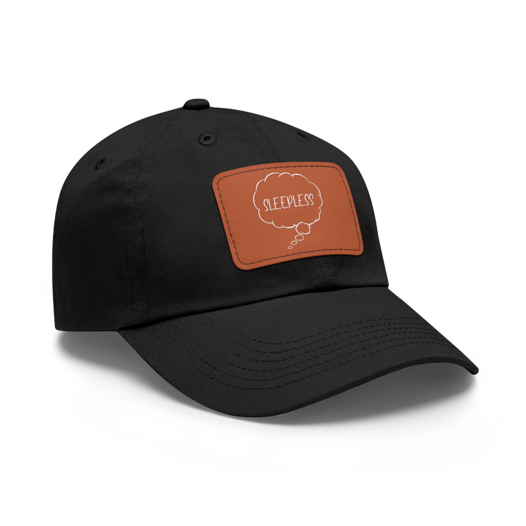 Sleepless Dad Hat with Leather Patch