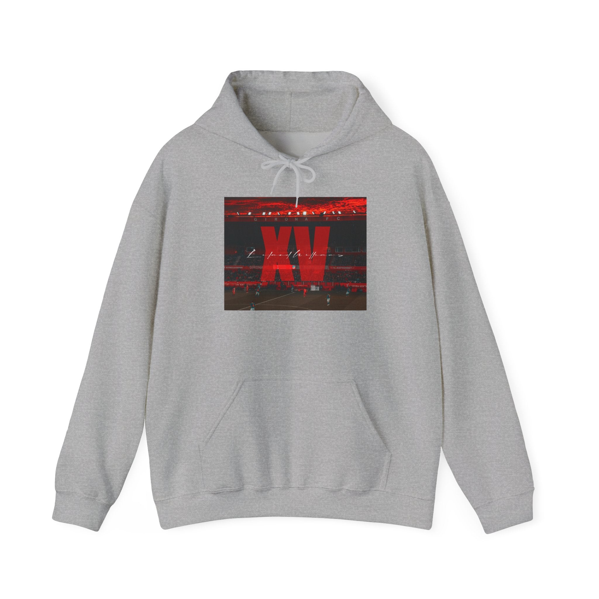 XV Red Stadium Hoodie - Sporty Graphic Pullover