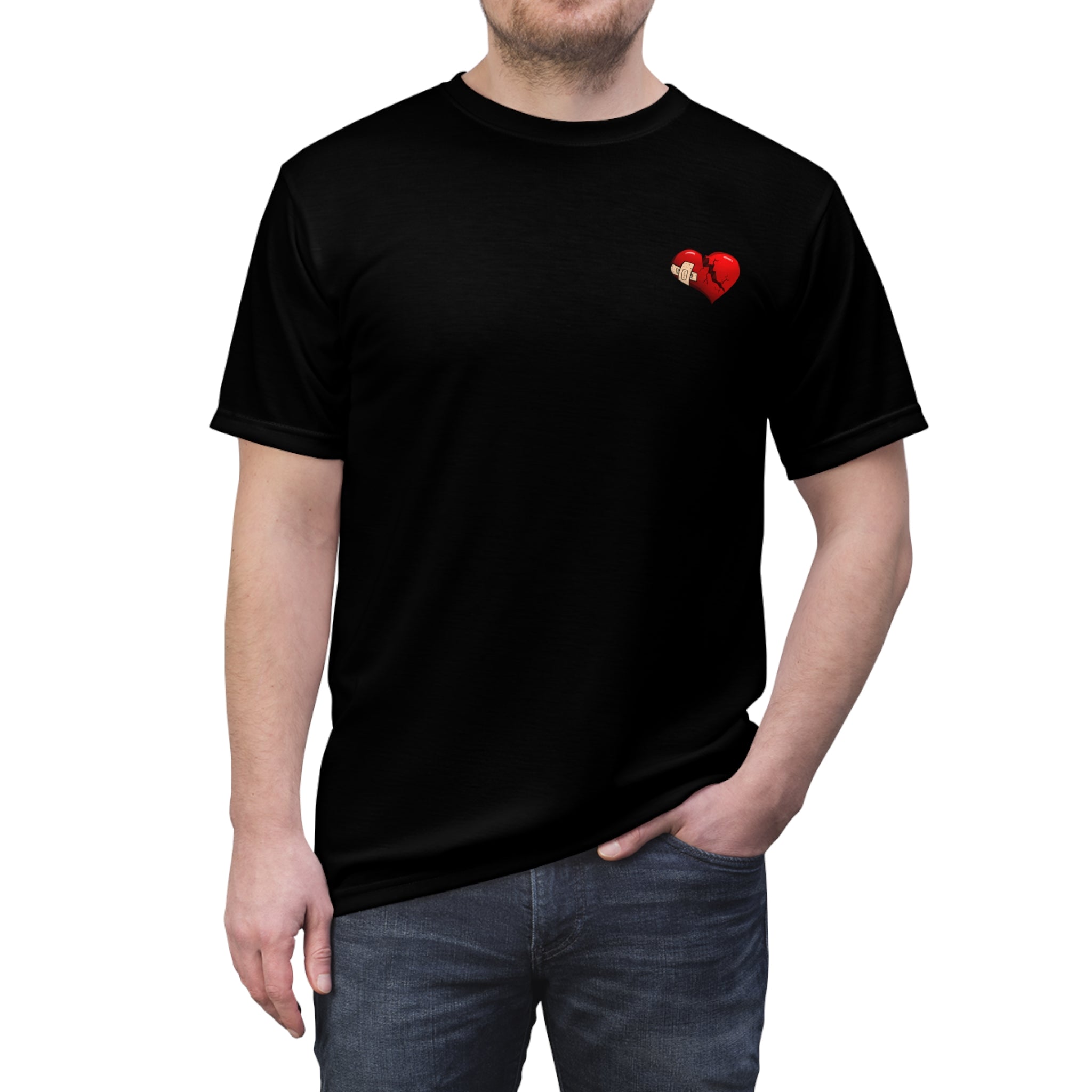Hopstar Black Tee "Heart on My Shirt"