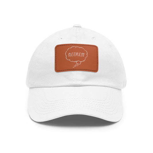 Sleepless Dad Hat with Leather Patch