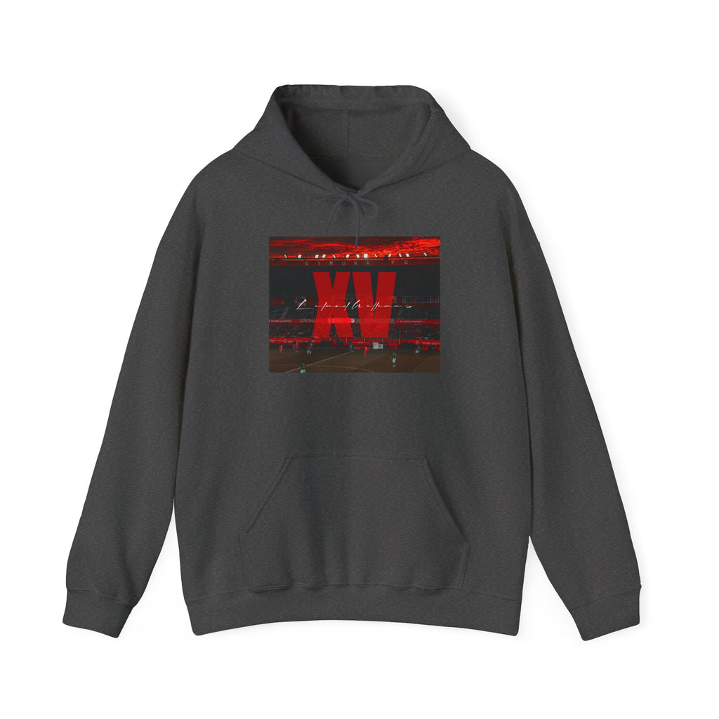 XV Red Stadium Hoodie - Sporty Graphic Pullover