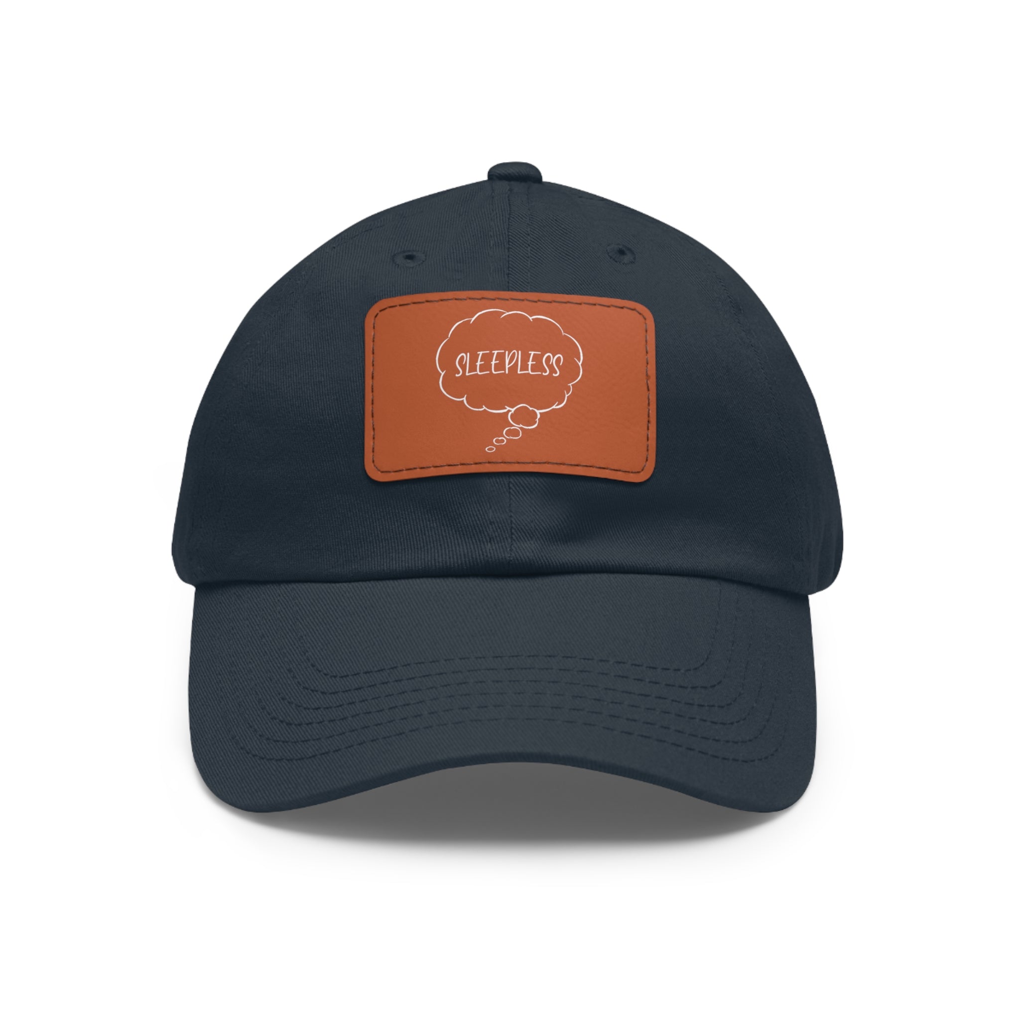 Sleepless Dad Hat with Leather Patch