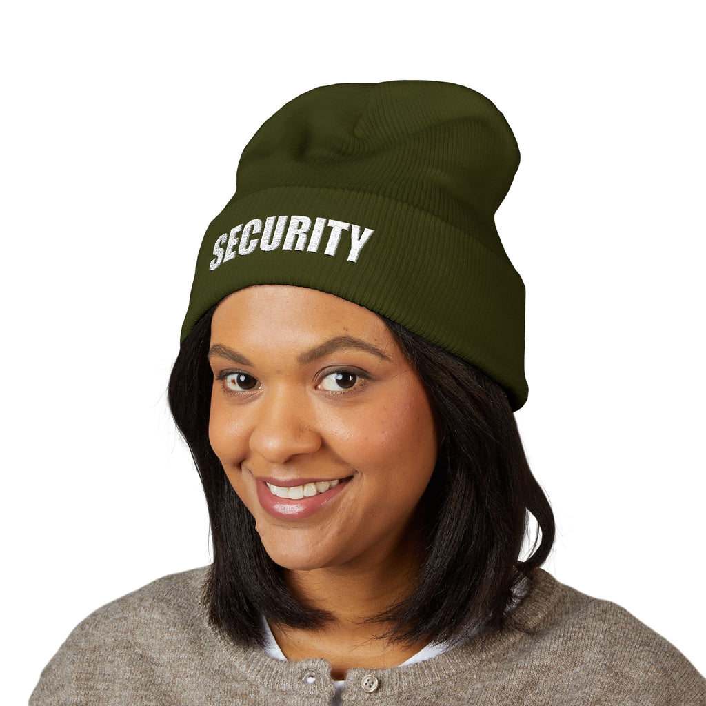 Embroidered Security Beanie
