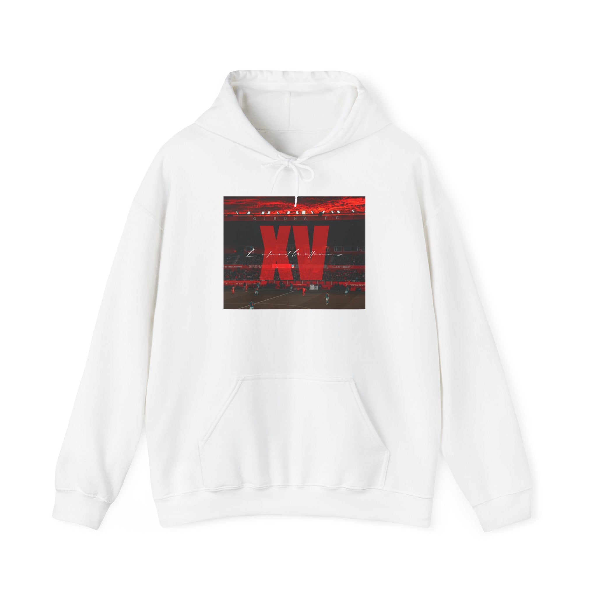XV Red Stadium Hoodie - Sporty Graphic Pullover