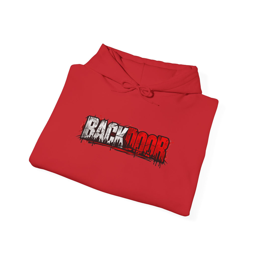 "BackDoor" Crime Drama Series Graphic Hoodie – 'Cast x Crew' Streetwear Pullover