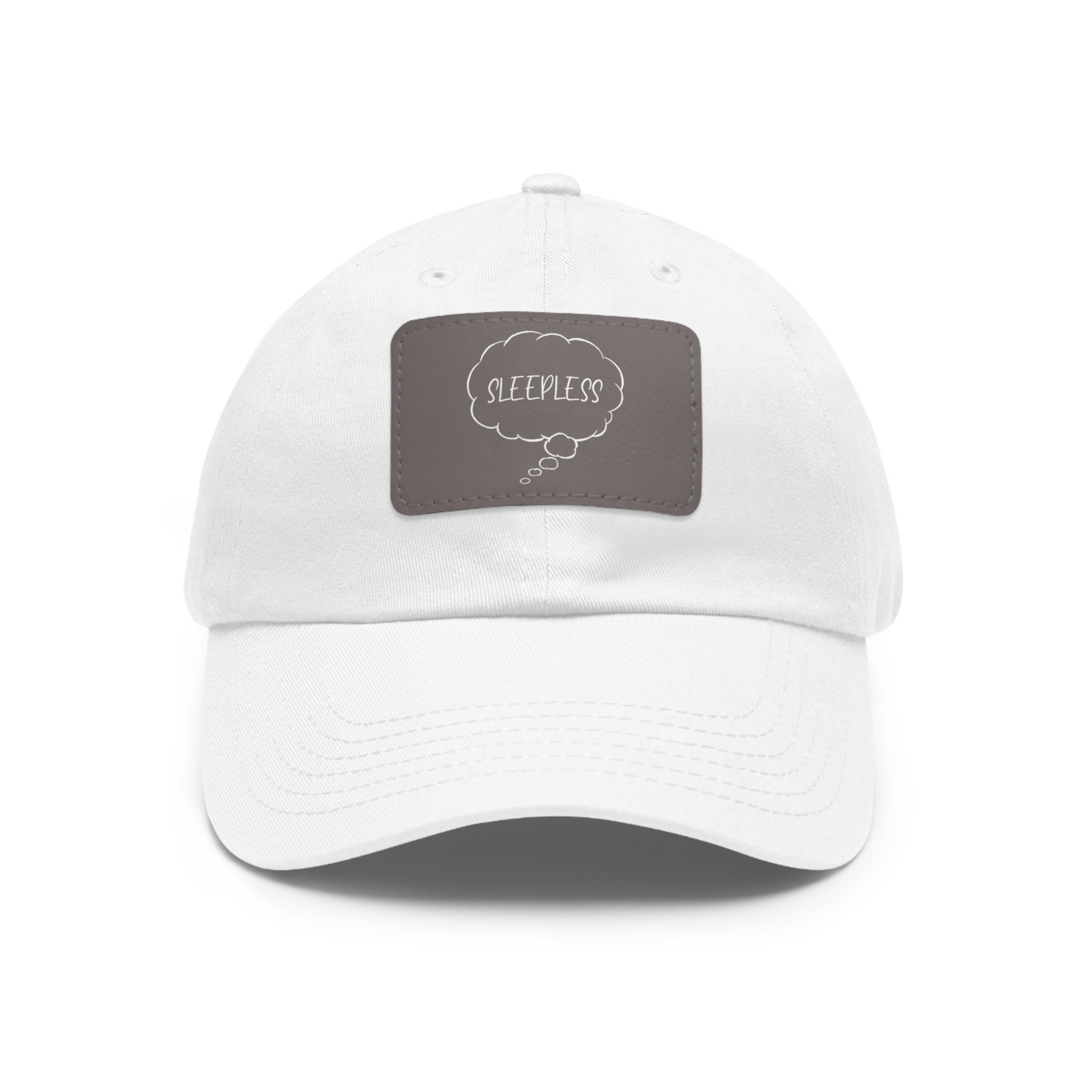 Sleepless Dad Hat with Leather Patch