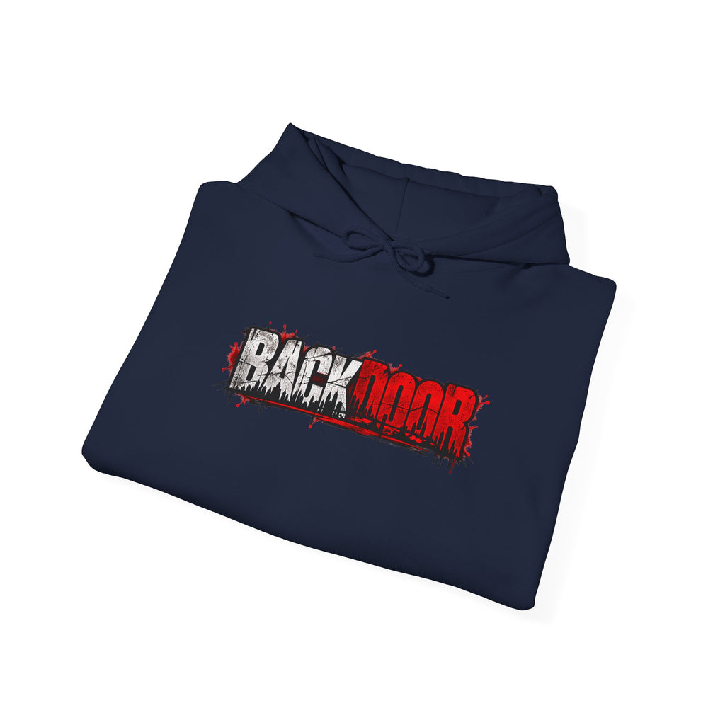 "BackDoor" Crime Drama Series Graphic Hoodie – 'Cast x Crew' Streetwear Pullover