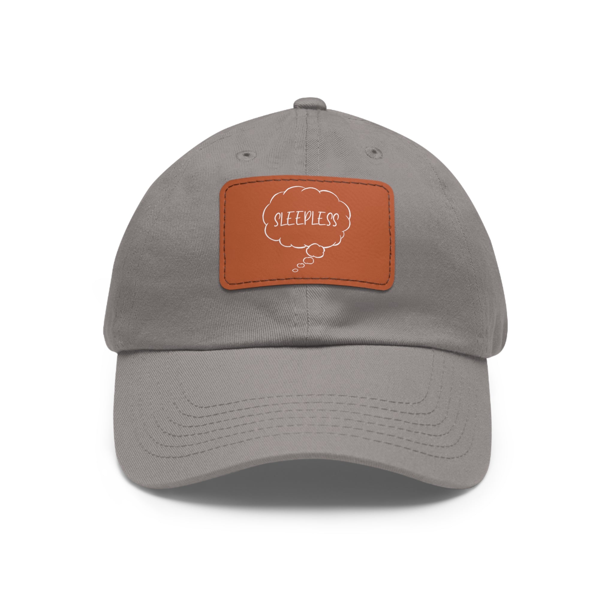 Sleepless Dad Hat with Leather Patch