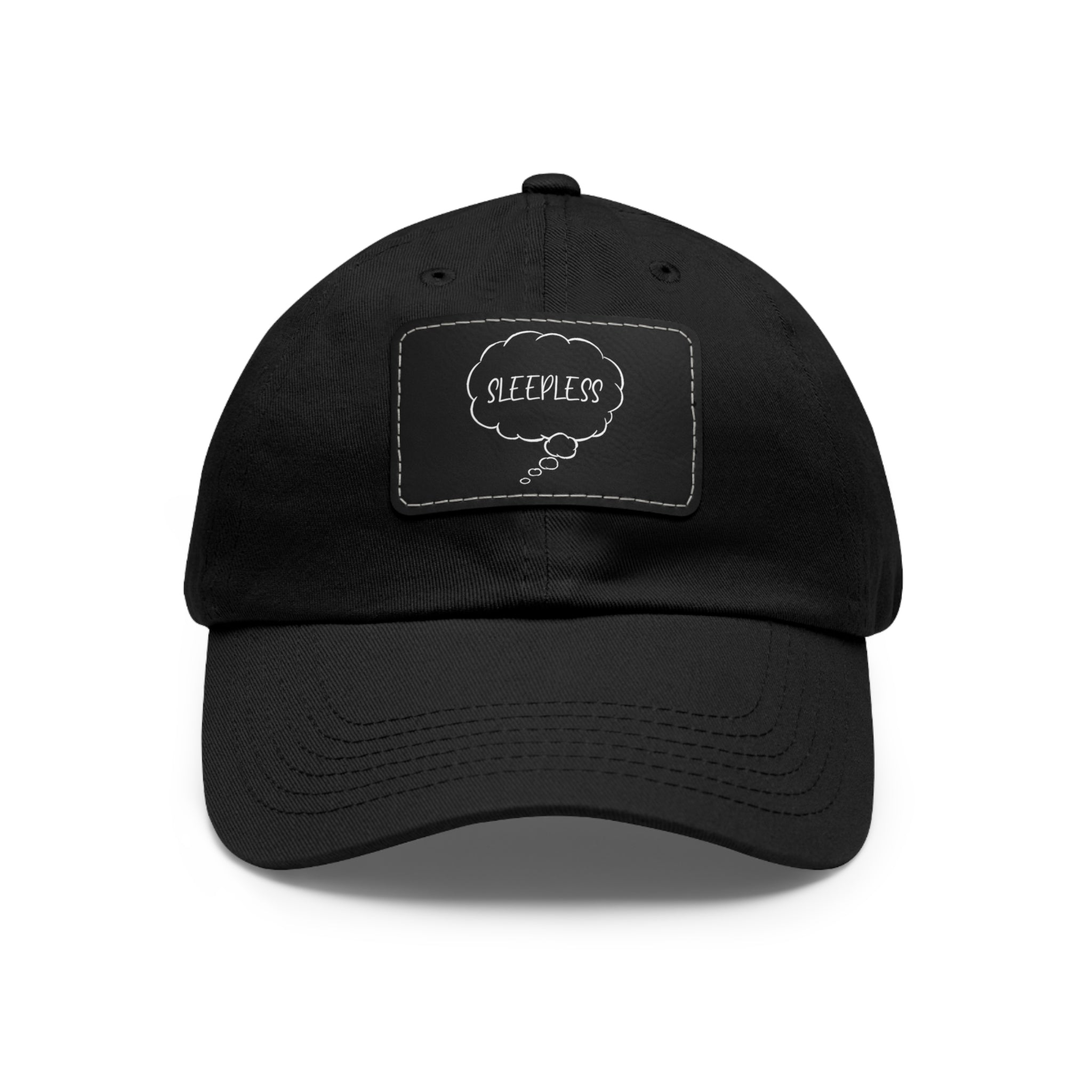 Sleepless Dad Hat with Leather Patch