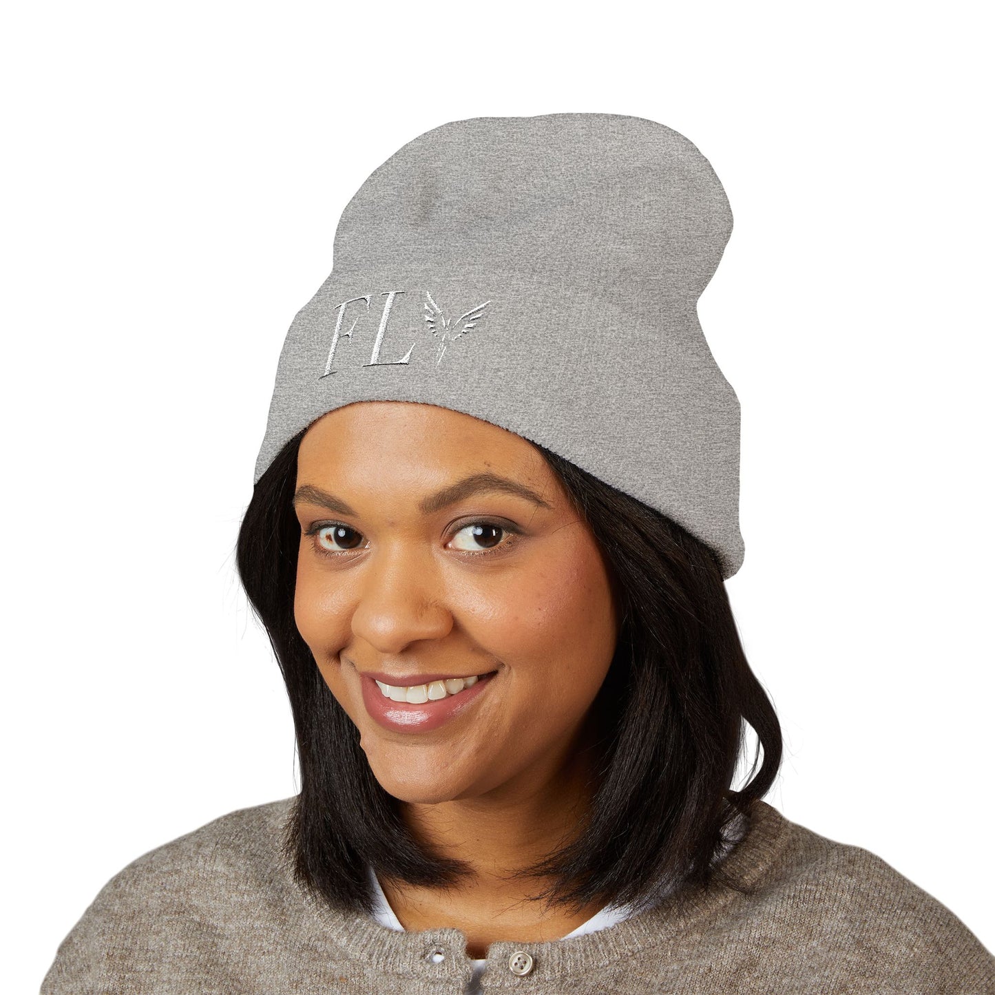 Beanie Hat - Olympian Fly Embroidered Classic Cuffed Beanie
