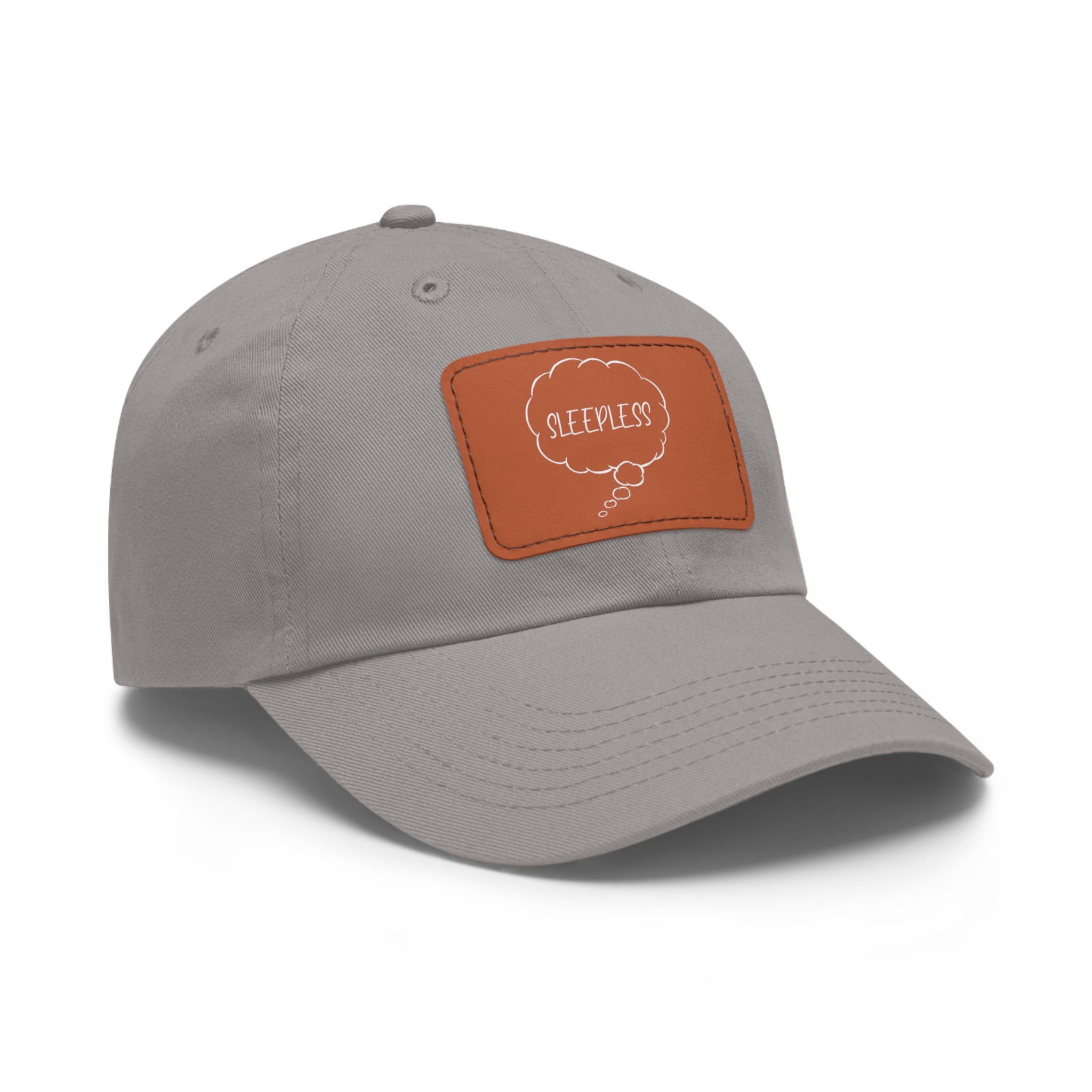 Sleepless Dad Hat with Leather Patch