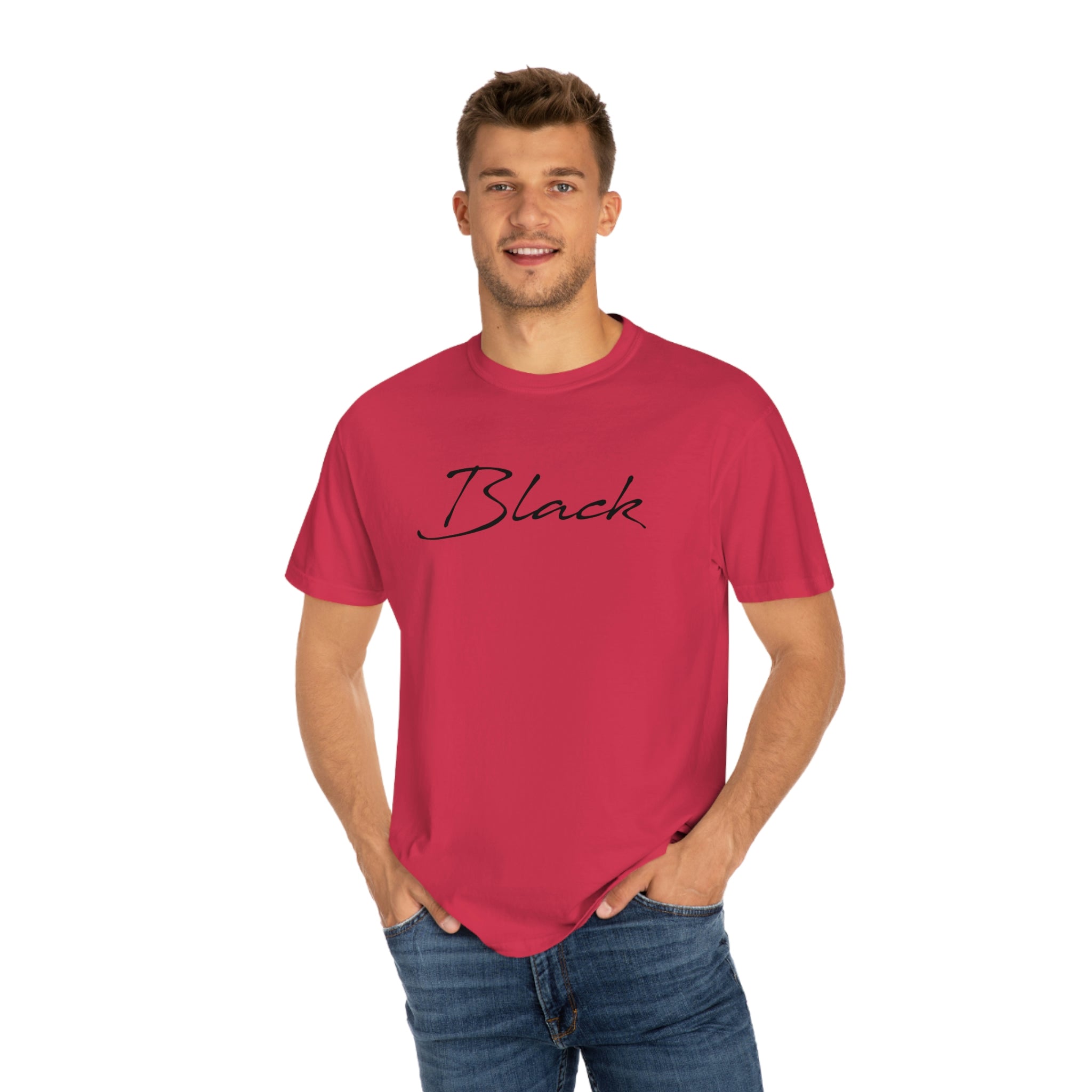 Black Unisex Garment-Dyed T-shirt