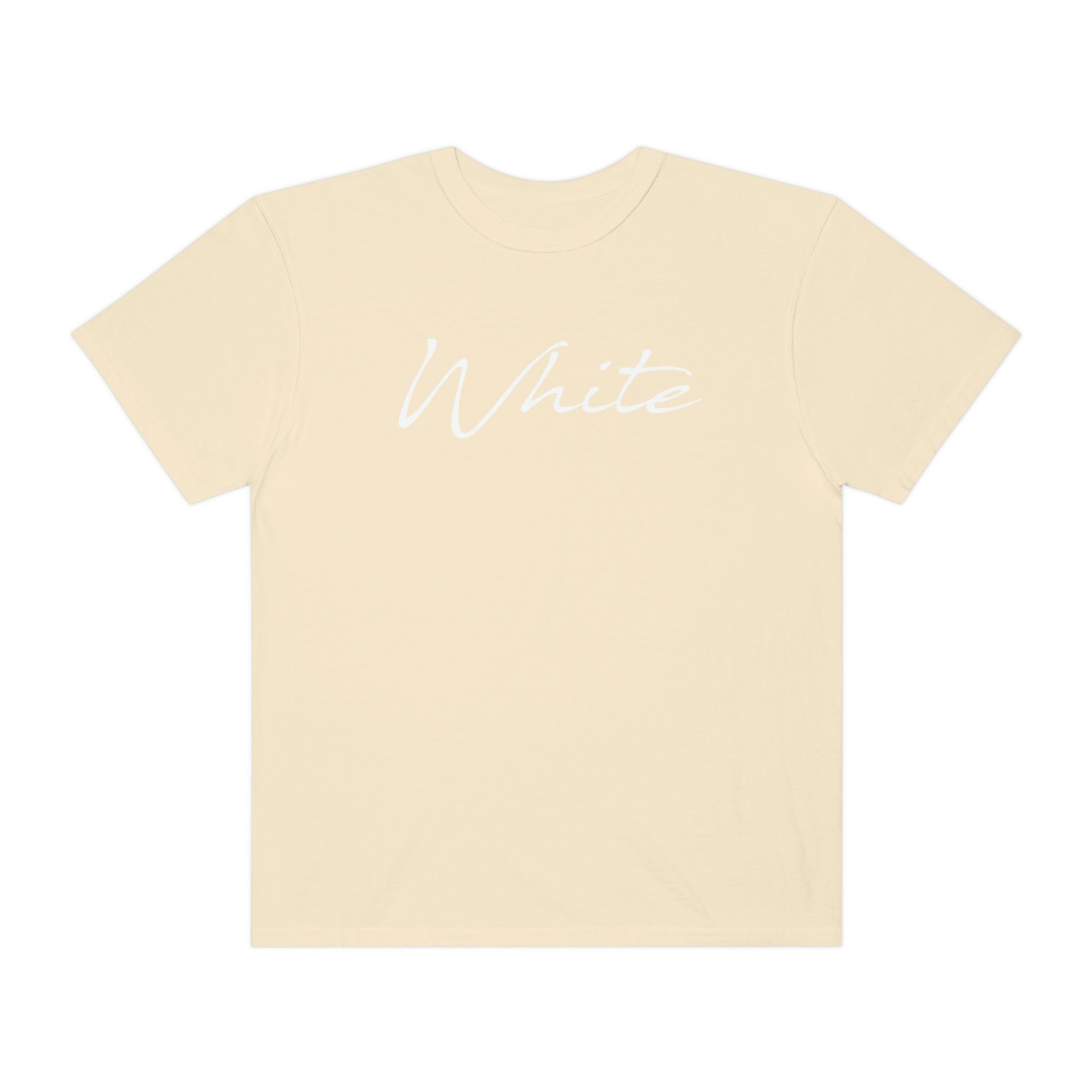 White Unisex Garment-Dyed T-shirt