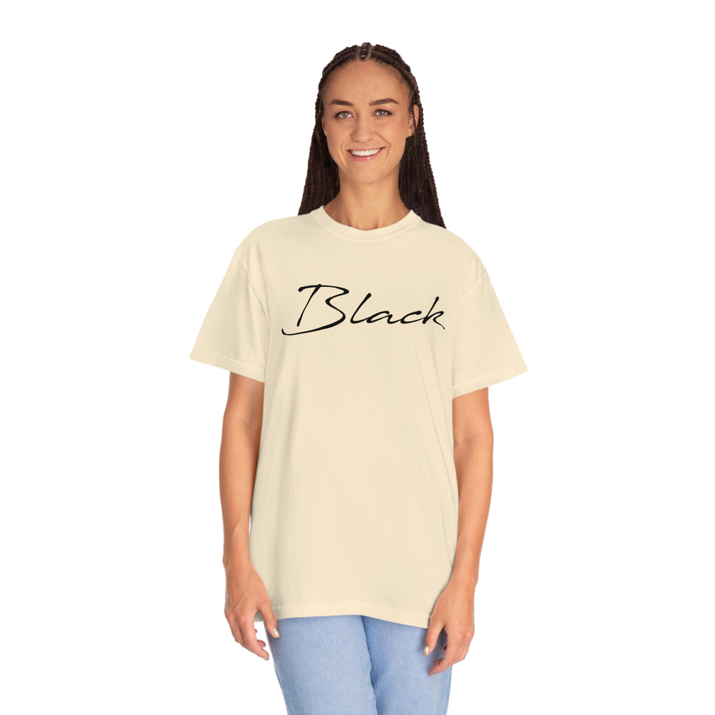 Black Unisex Garment-Dyed T-shirt