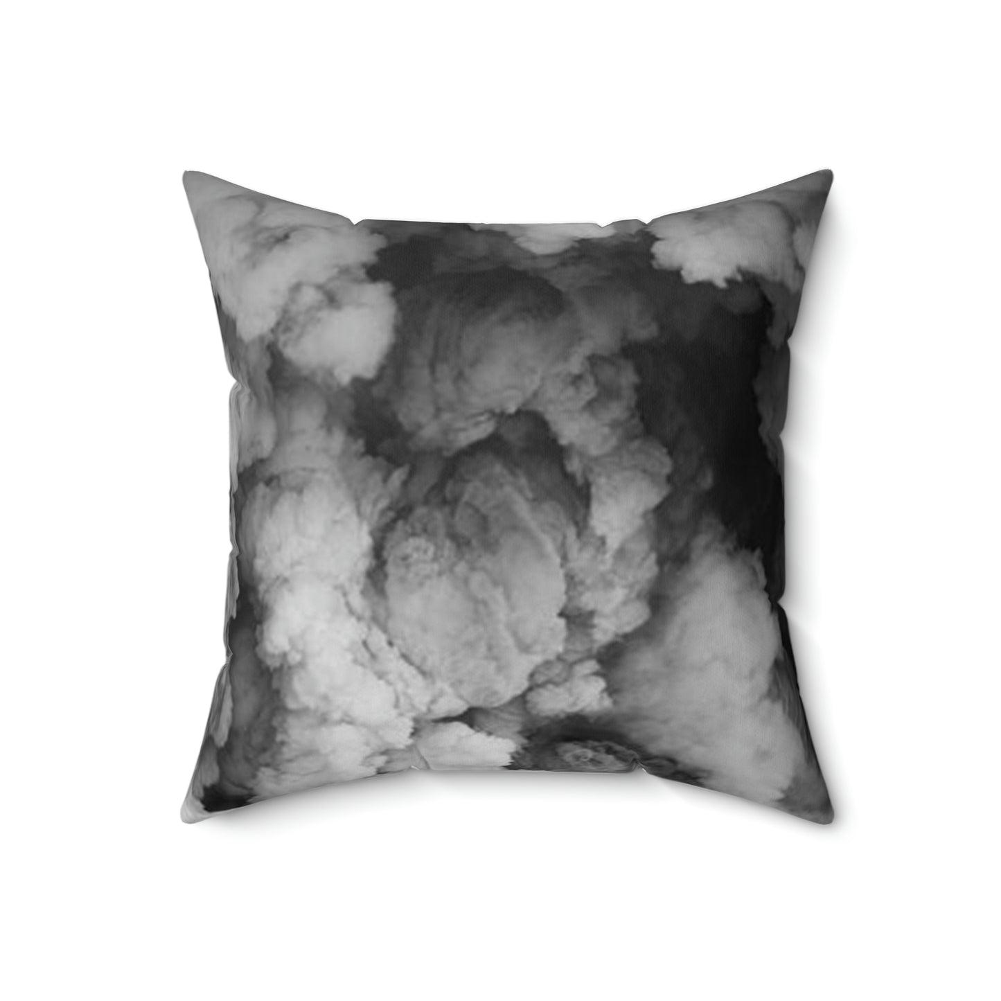 "Faded Gray" Spun Polyester Square Pillow