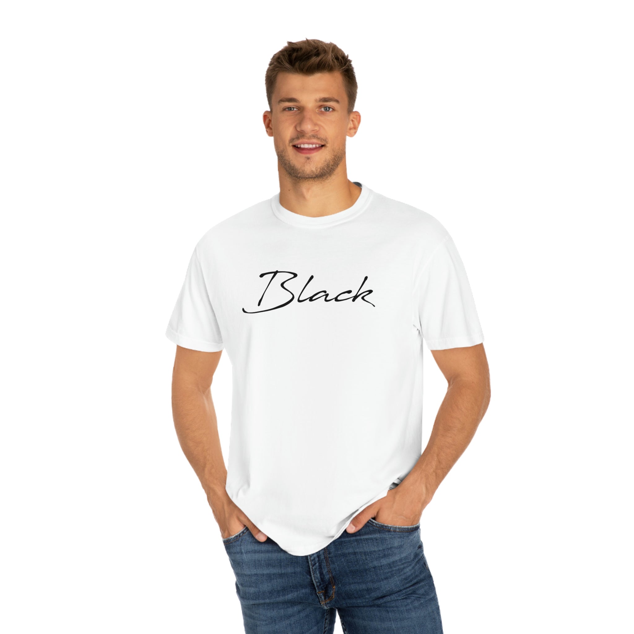 Black Unisex Garment-Dyed T-shirt