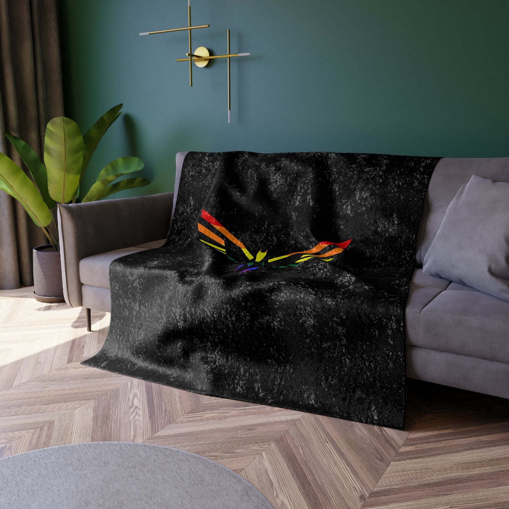 Olympian Pride Crushed Velvet Blanket